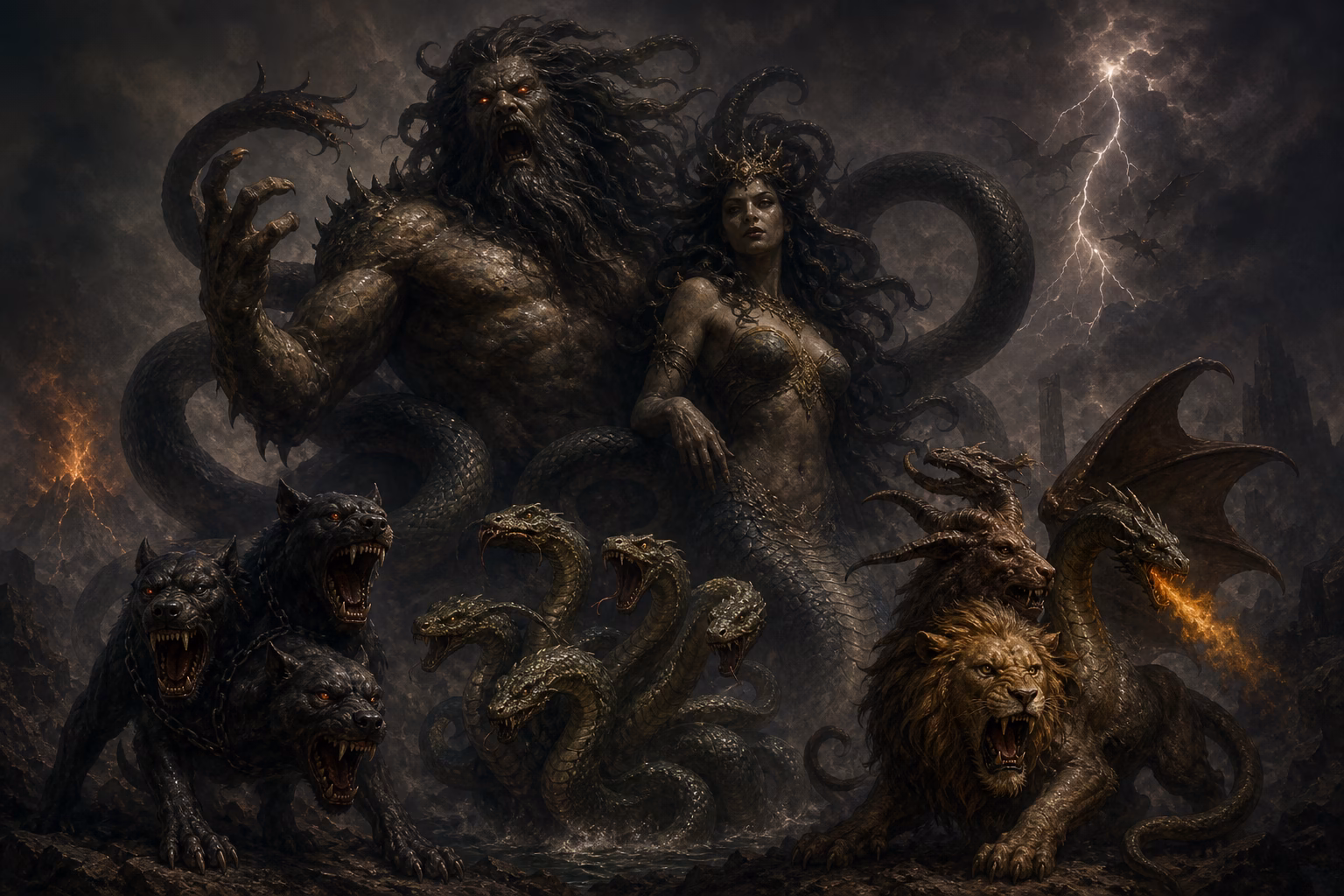 Greek mythology is equally rich with monsters that personify fear and evil,