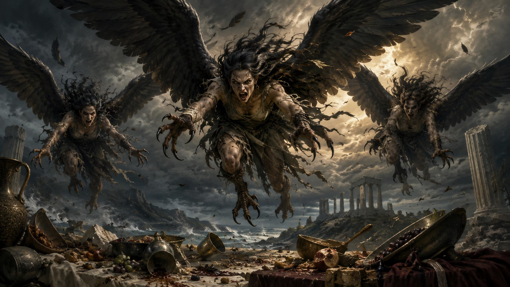 Harpies: The Storm Spirits of Greek Myth