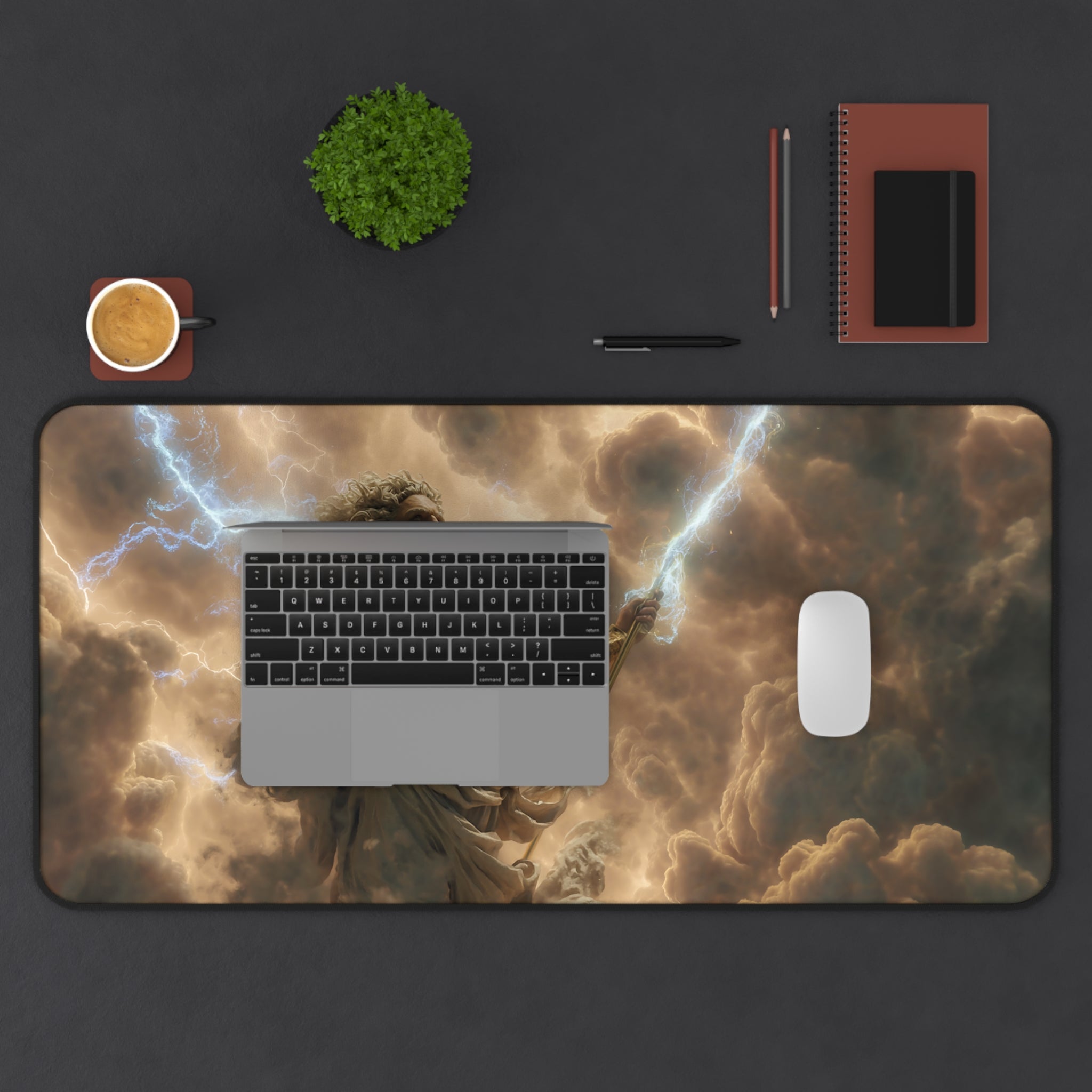 Zeus desk mat — shown from another angle