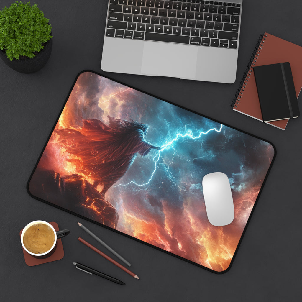 Zeus Greek Mythology design printed on a desk mat