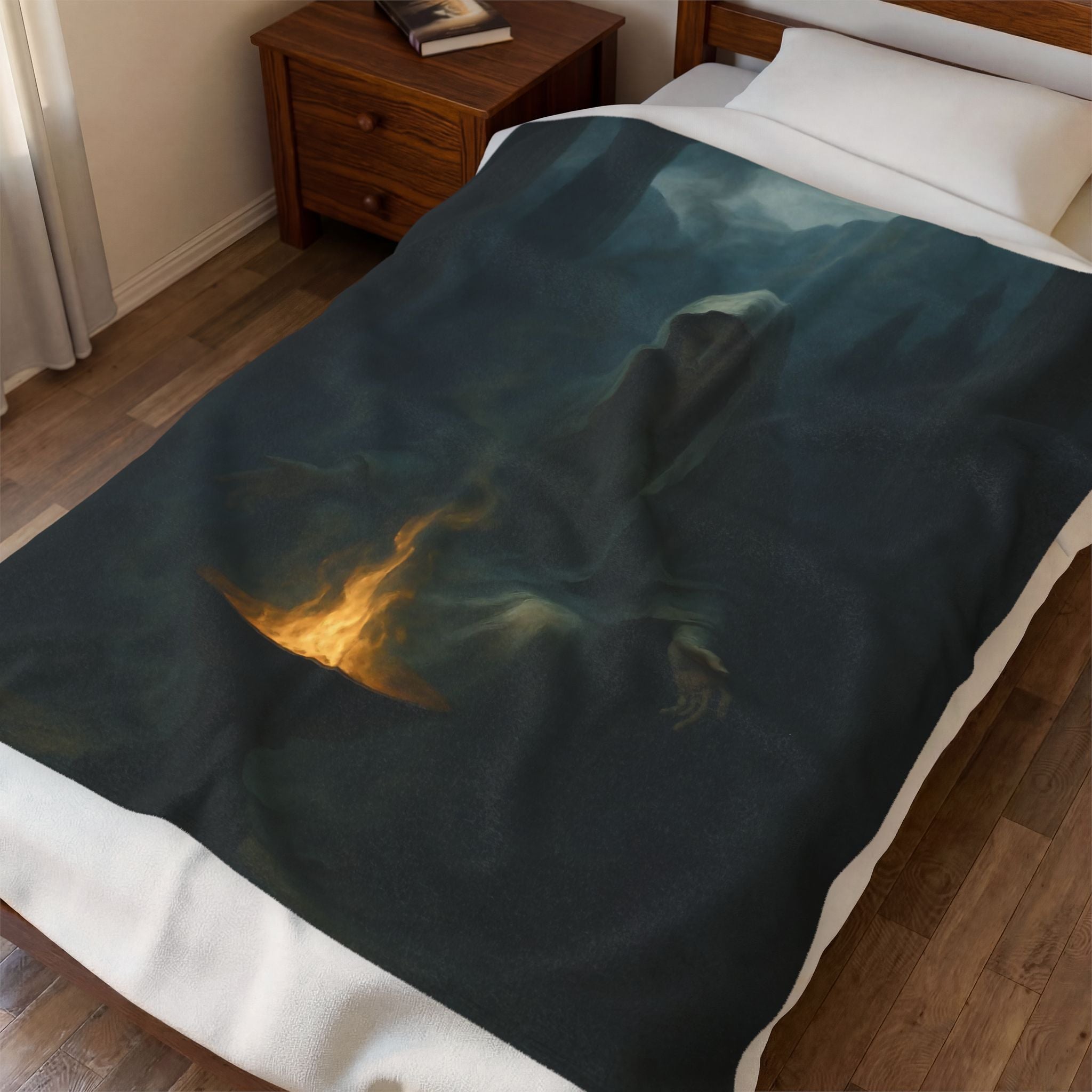 Hecate plush blanket — shown in a styled setting