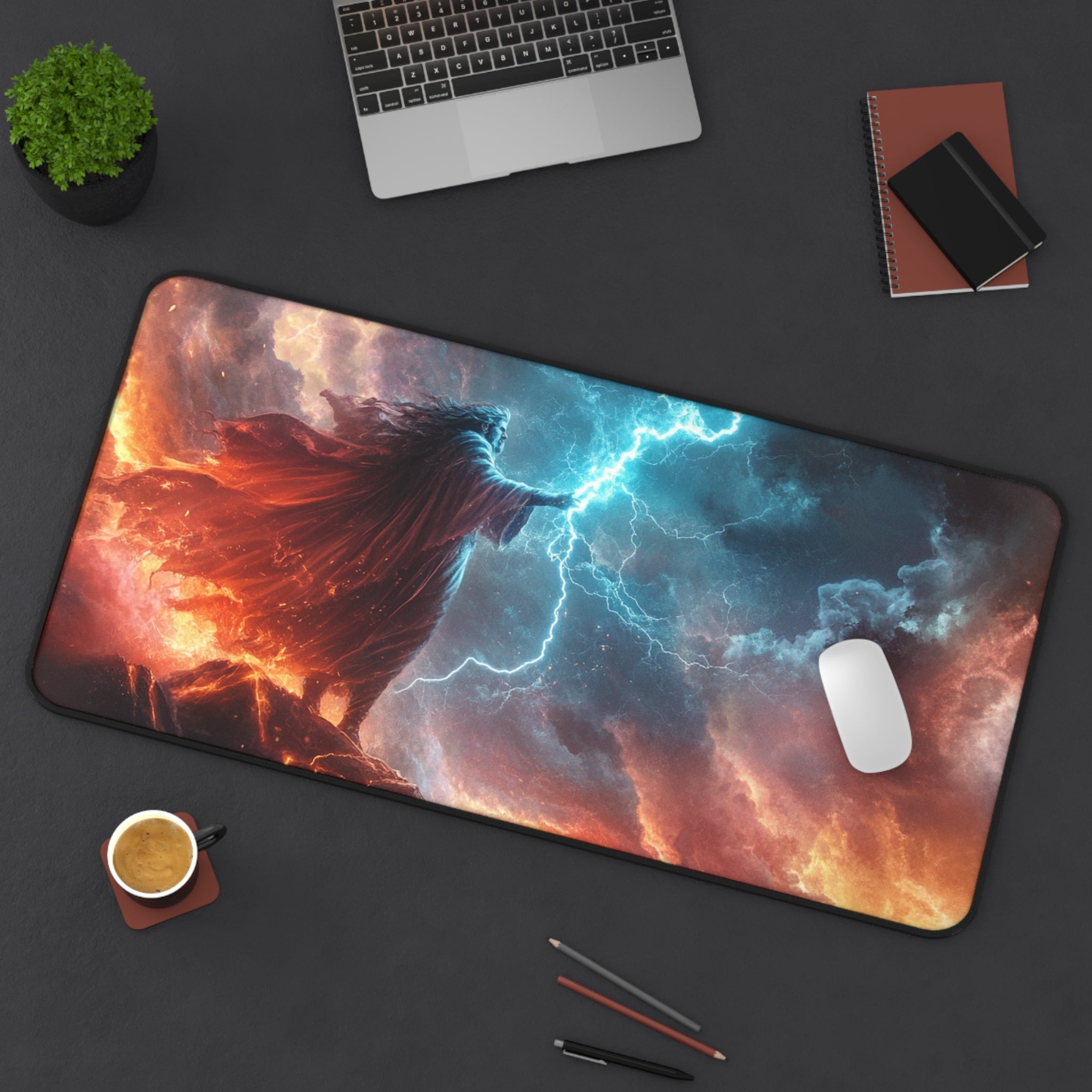 Zeus desk mat — shown from another angle
