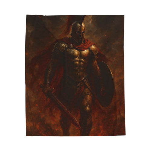 Ares Greek Mythology design printed on a plush blanket