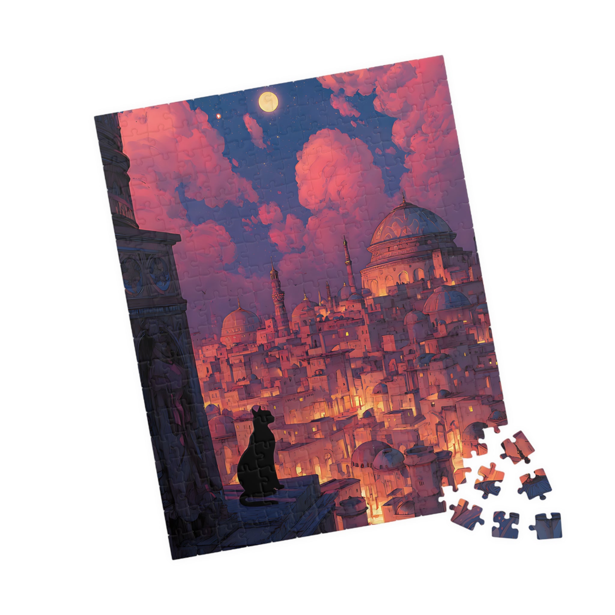 Bastet Egyptian Mythology design printed on a jigsaw puzzle