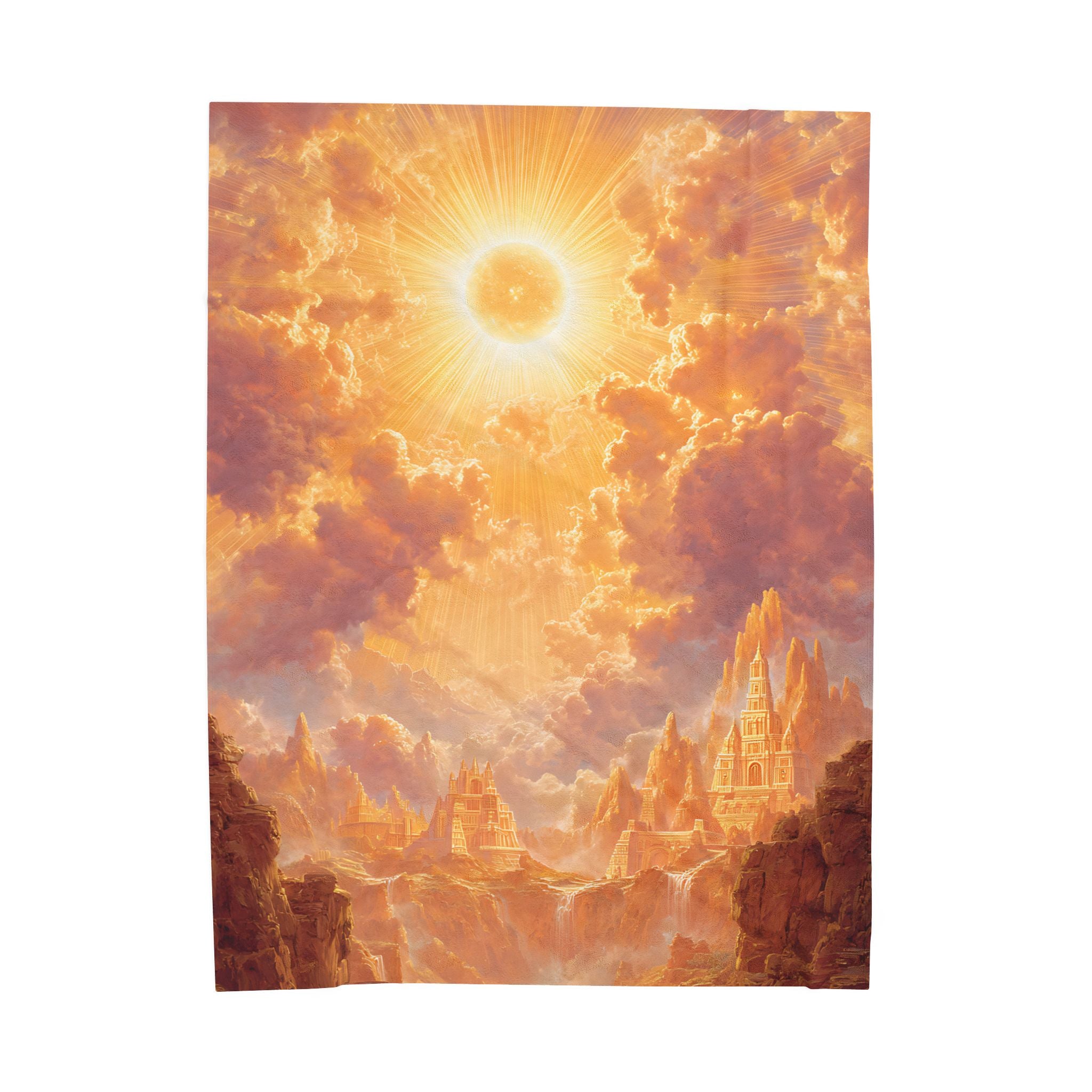 Ra plush blanket — shown in a styled setting