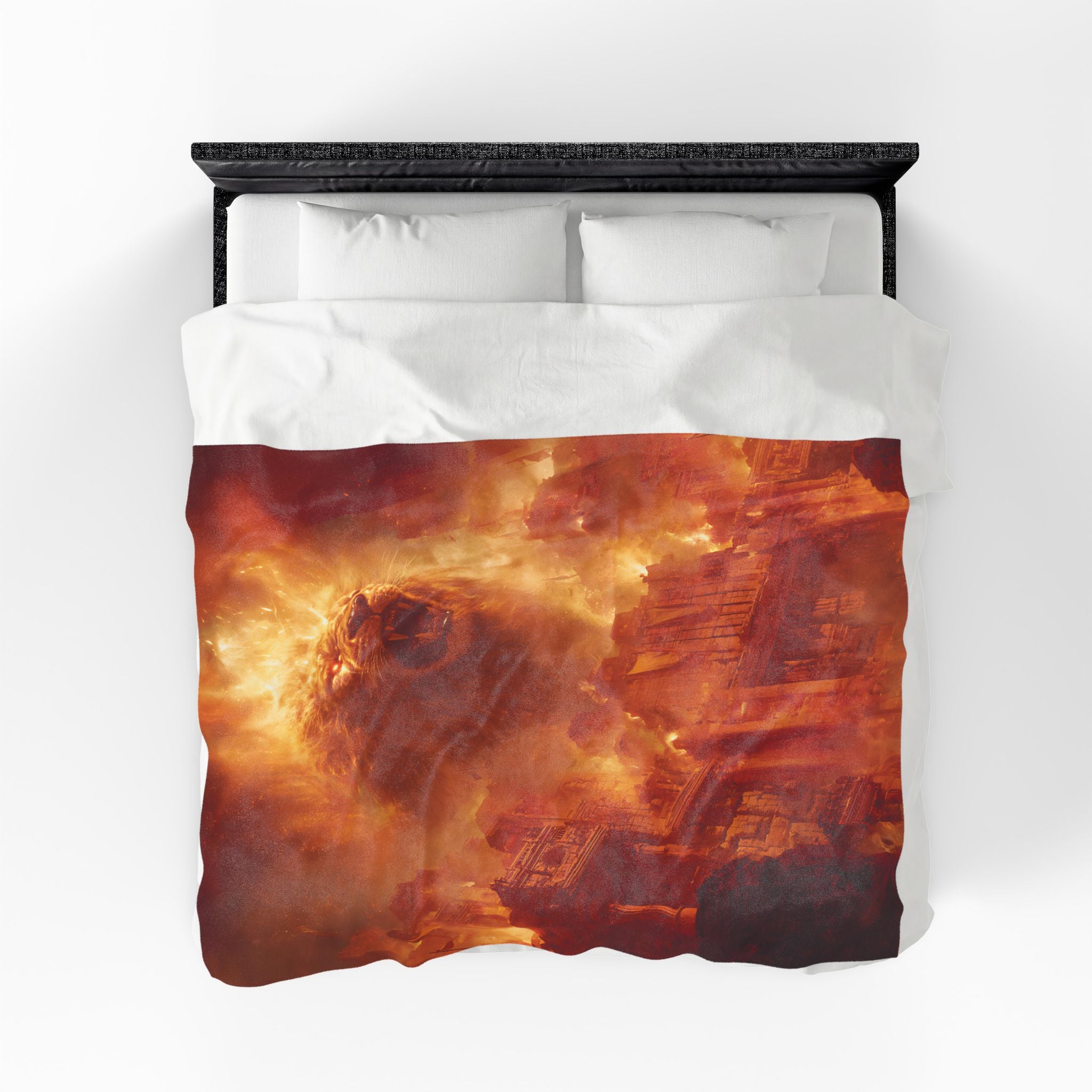 Sekhmet plush blanket — full product view