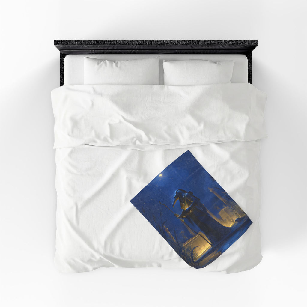 Thoth plush blanket — lifestyle view