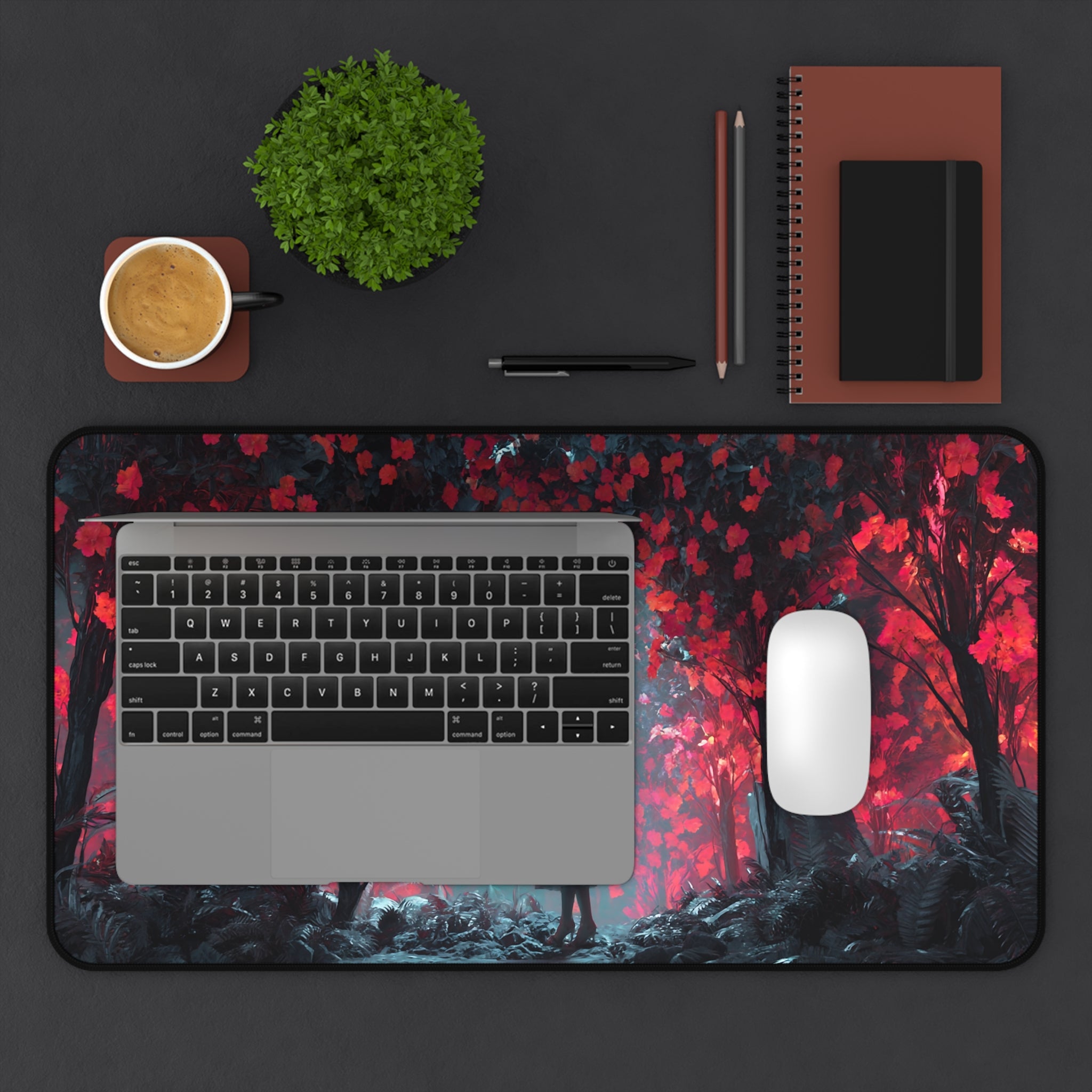 Persephone desk mat — close-up of the printed artwork