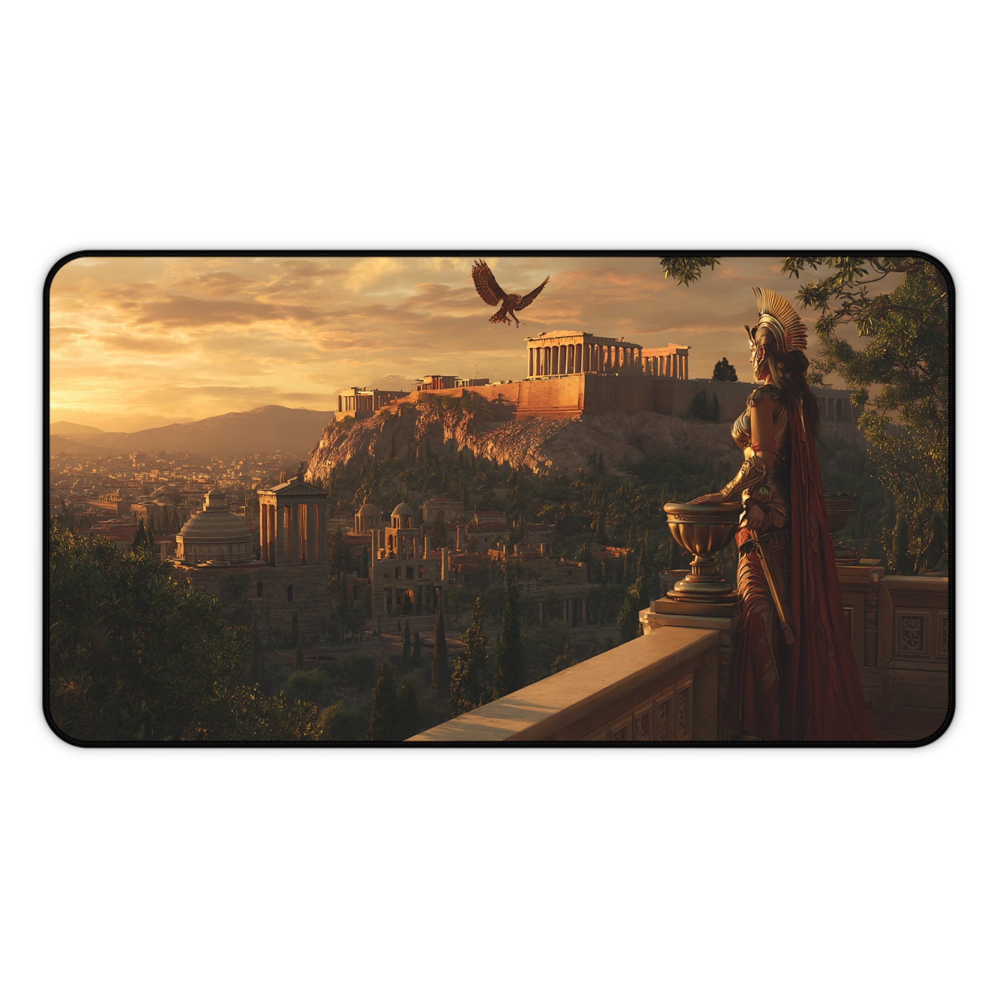 Athena Greek Mythology design printed on a desk mat