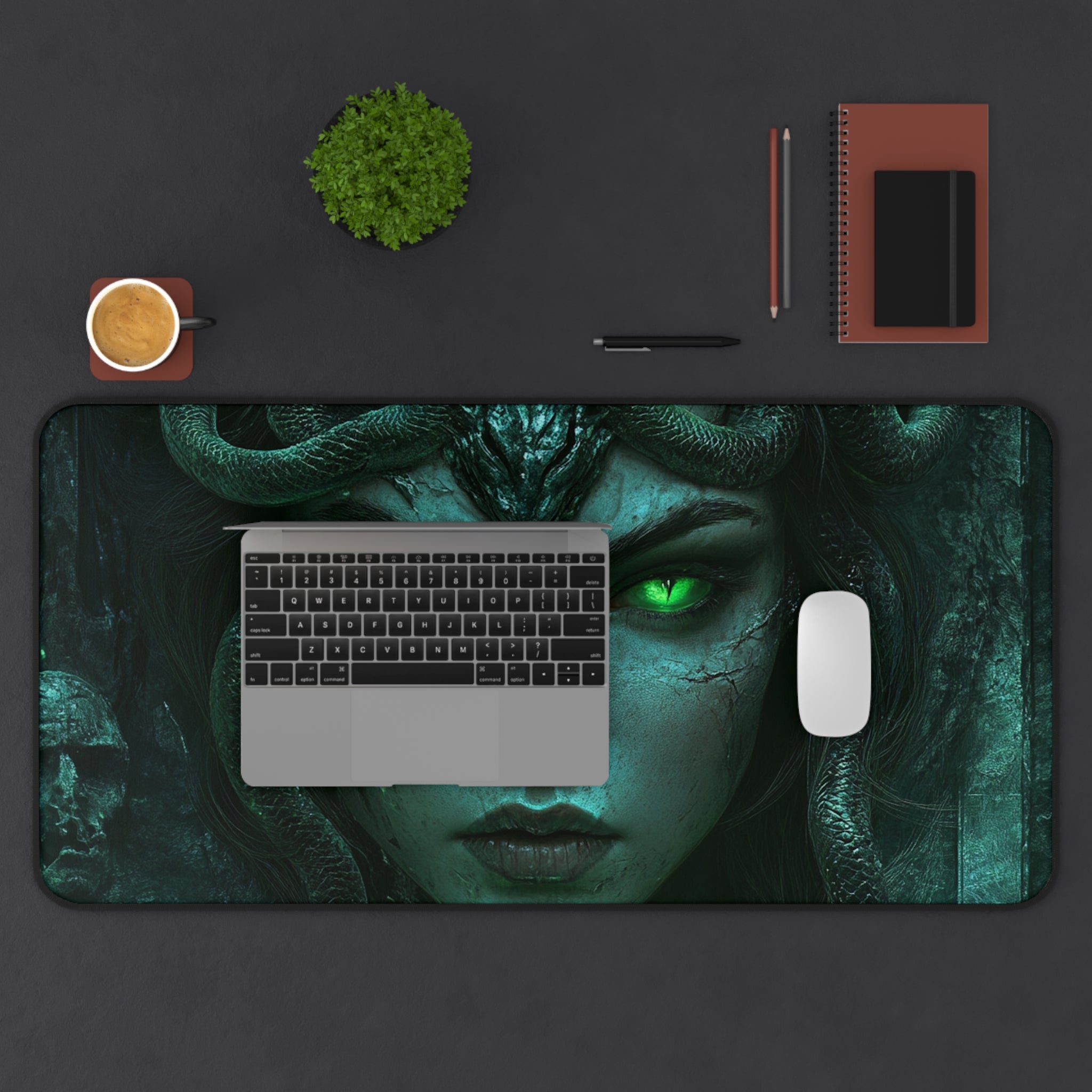 Medusa desk mat — design detail
