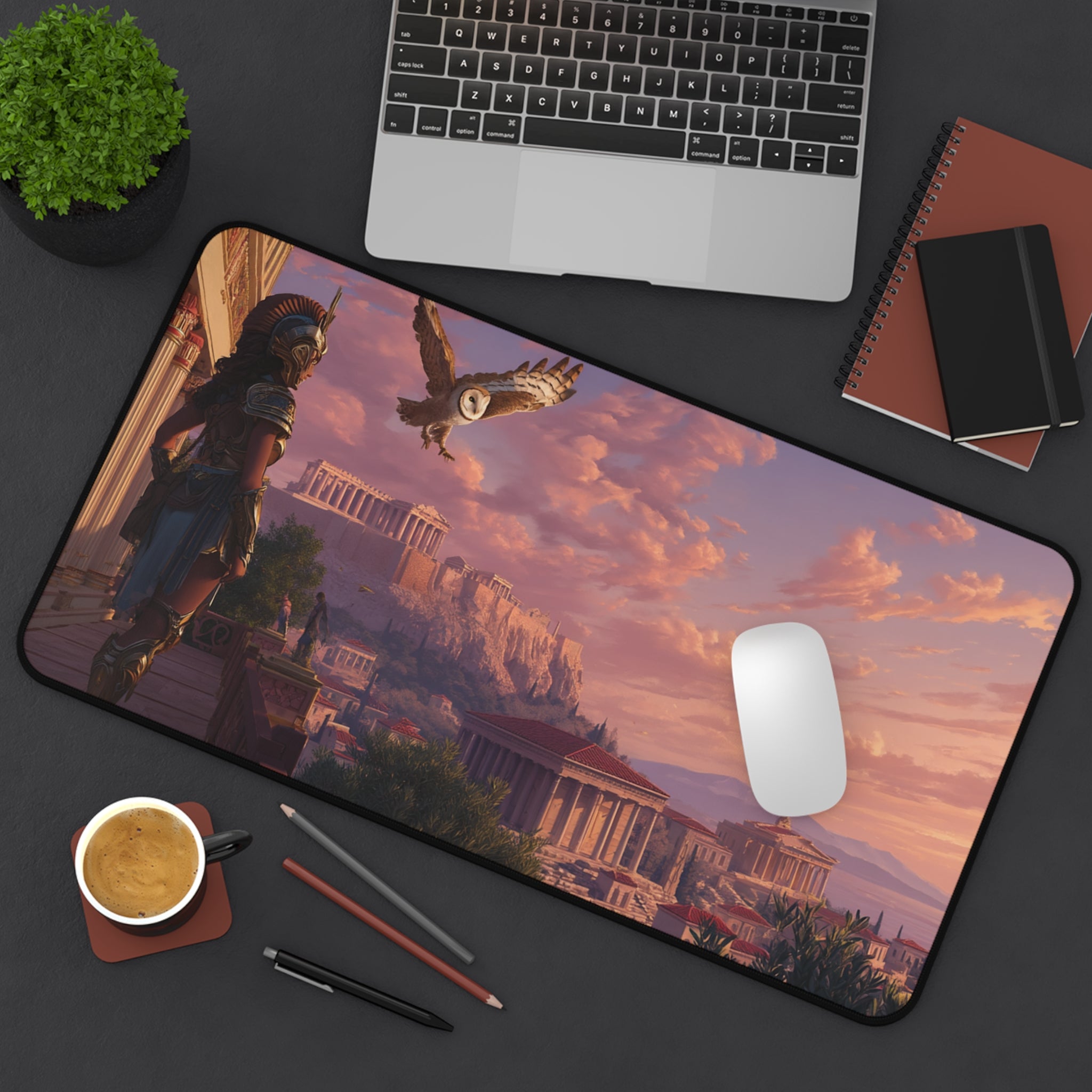 Athena desk mat — shown in a styled setting