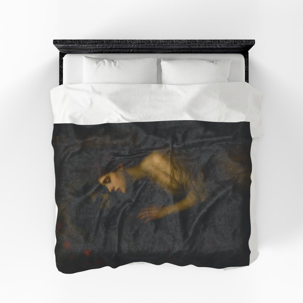 Hades & Persephone plush blanket — lifestyle view