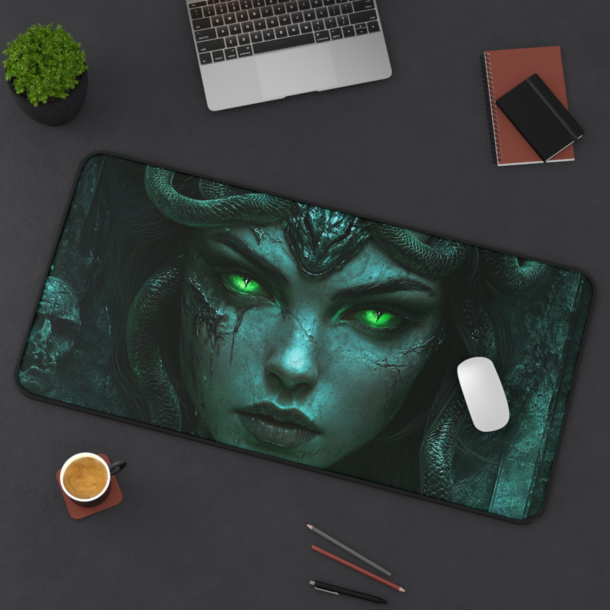 Medusa desk mat — shown from another angle