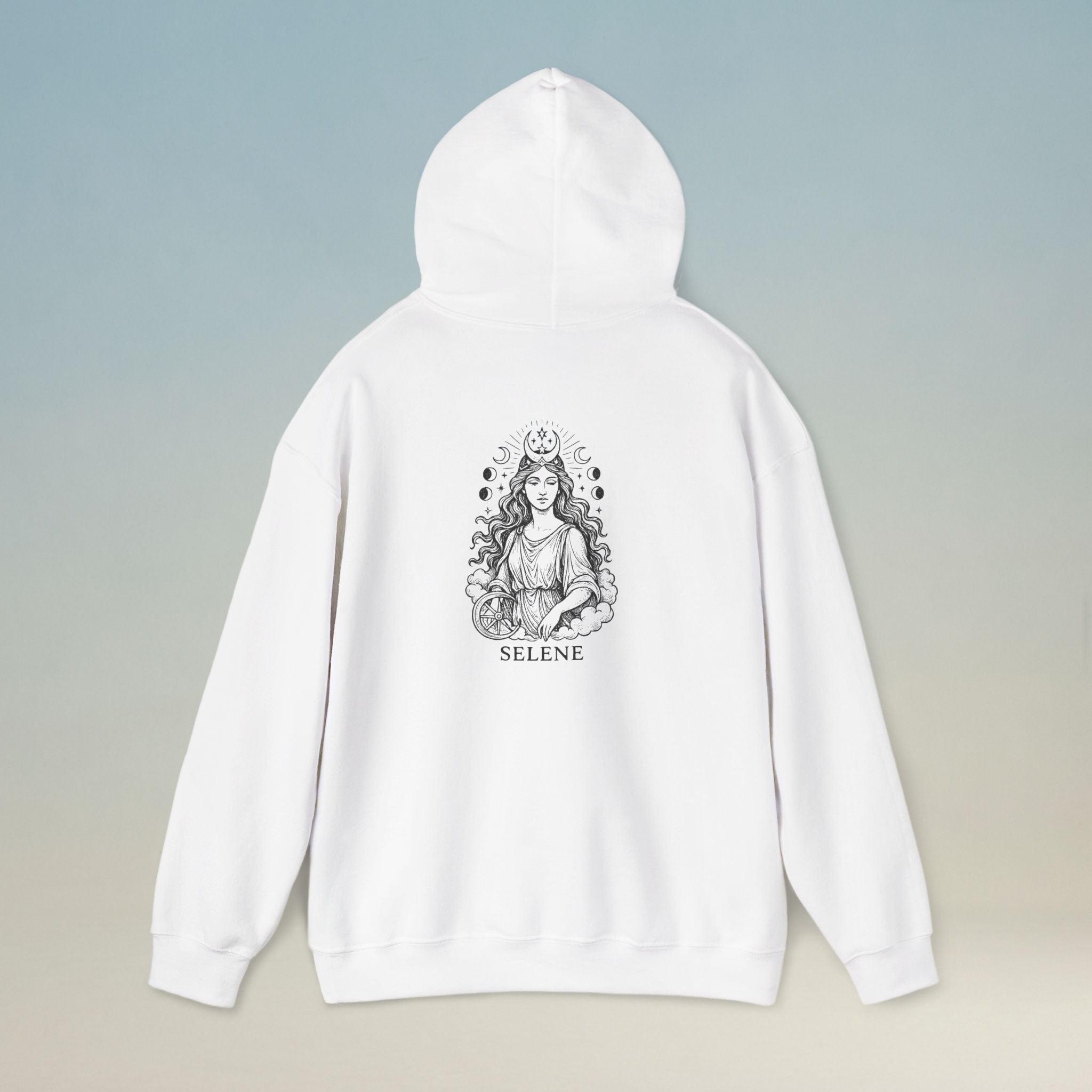 Selene Greek Mythology design printed on a hoodie