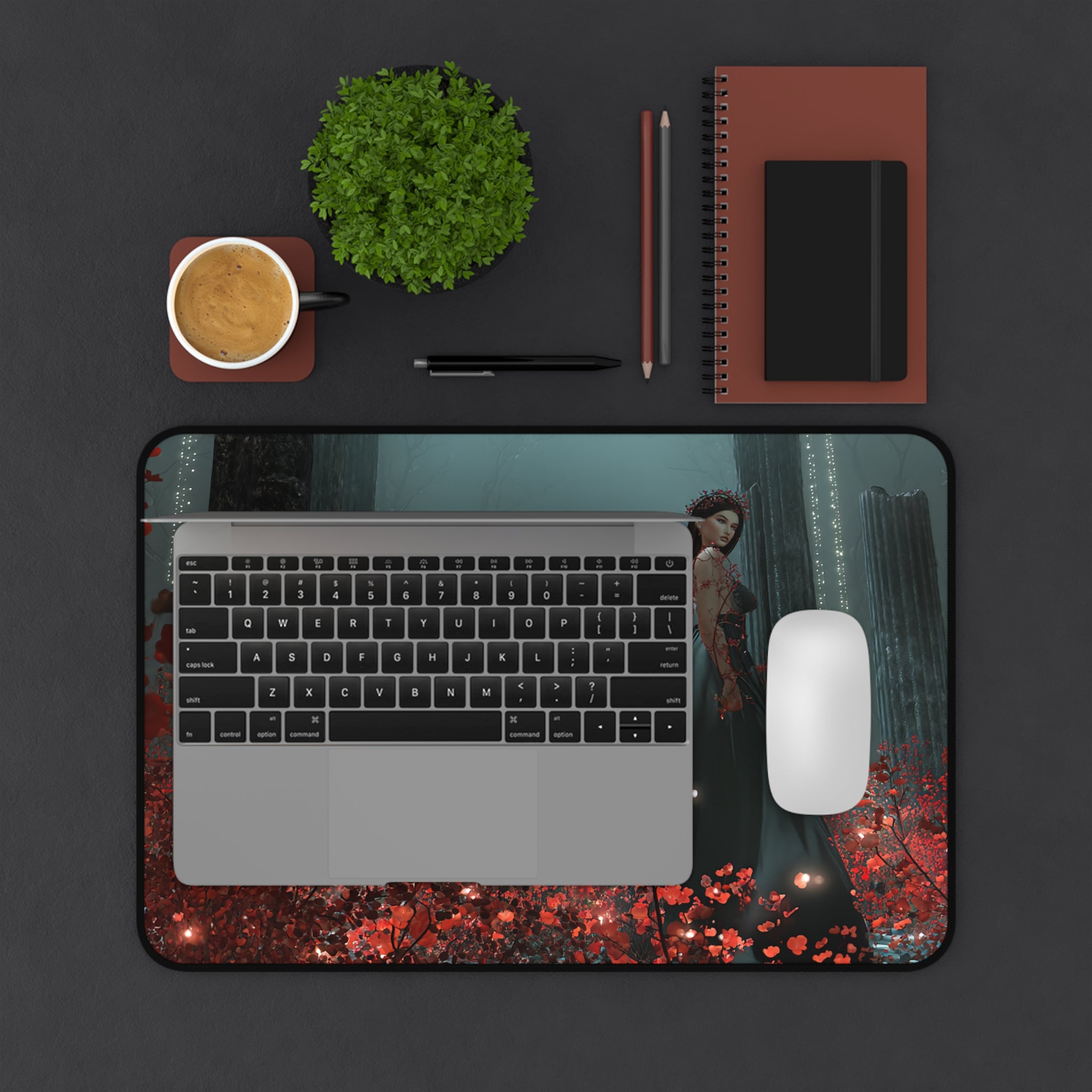 Persephone desk mat — shown in a styled setting