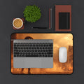Ares desk mat — shown in a styled setting