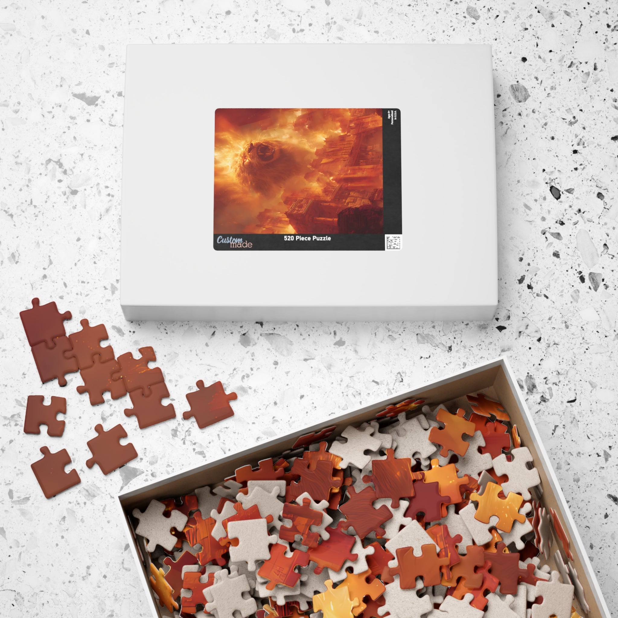 Sekhmet jigsaw puzzle — design detail