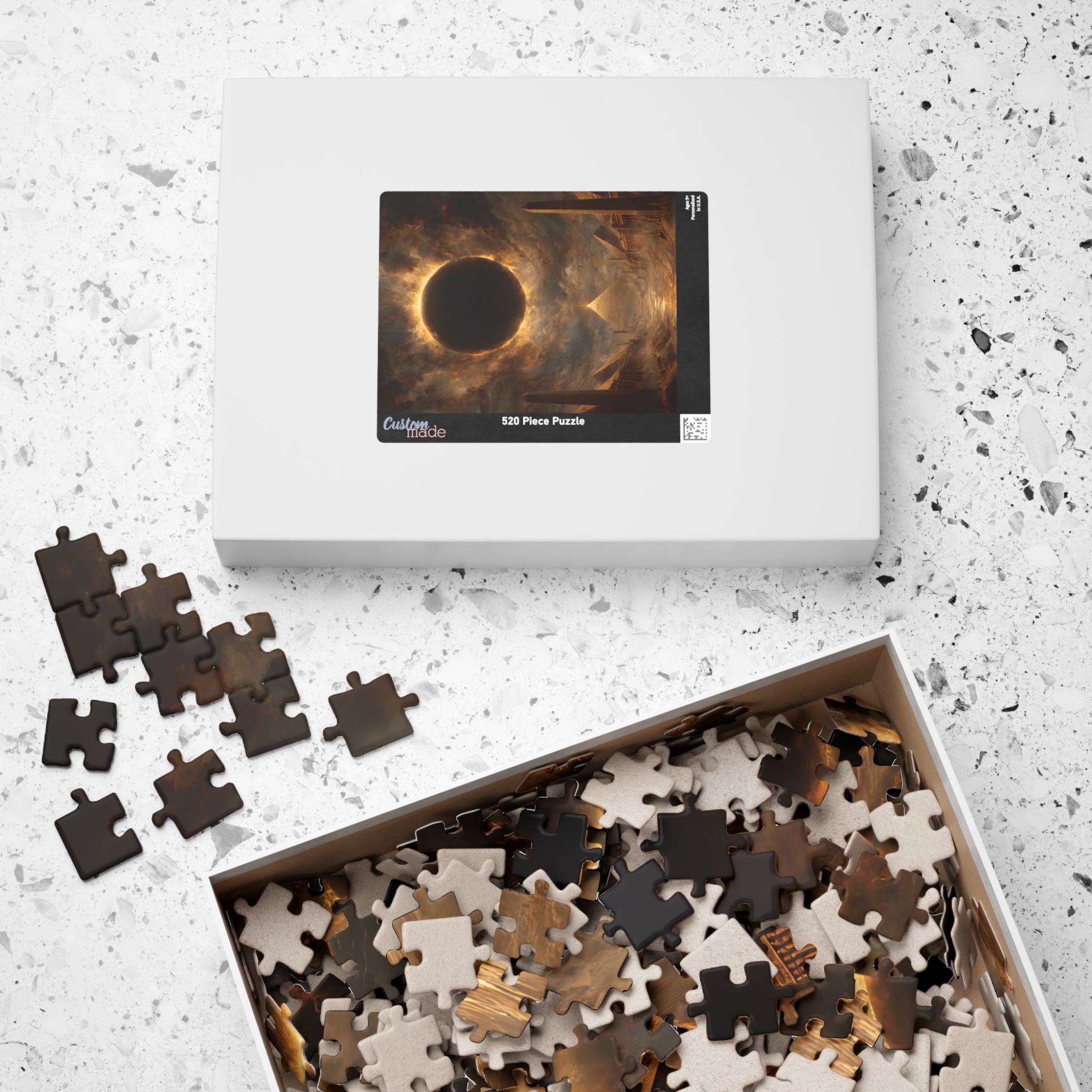 Ra jigsaw puzzle — shown in a styled setting