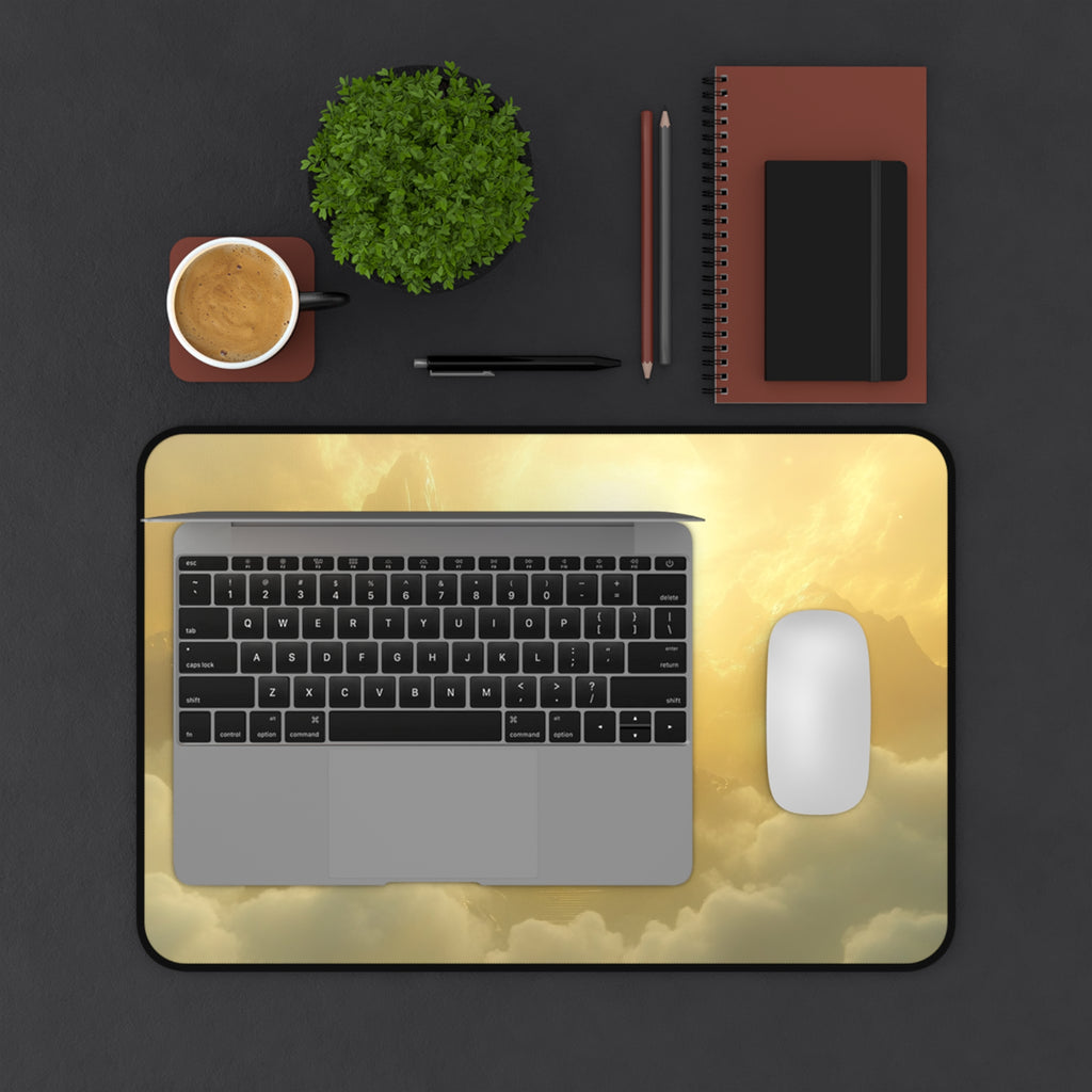Mount Olympus desk mat — shown in a styled setting