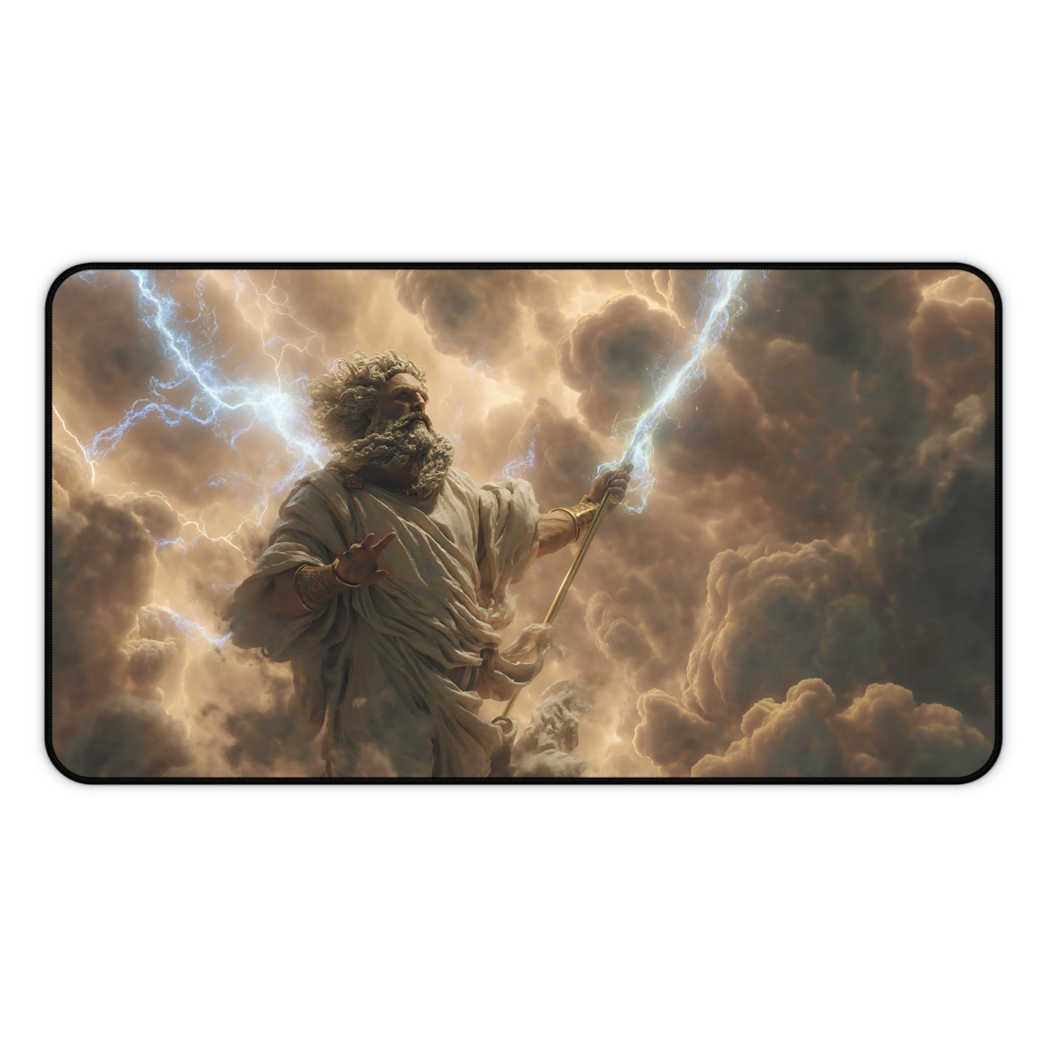Zeus Greek Mythology design printed on a desk mat