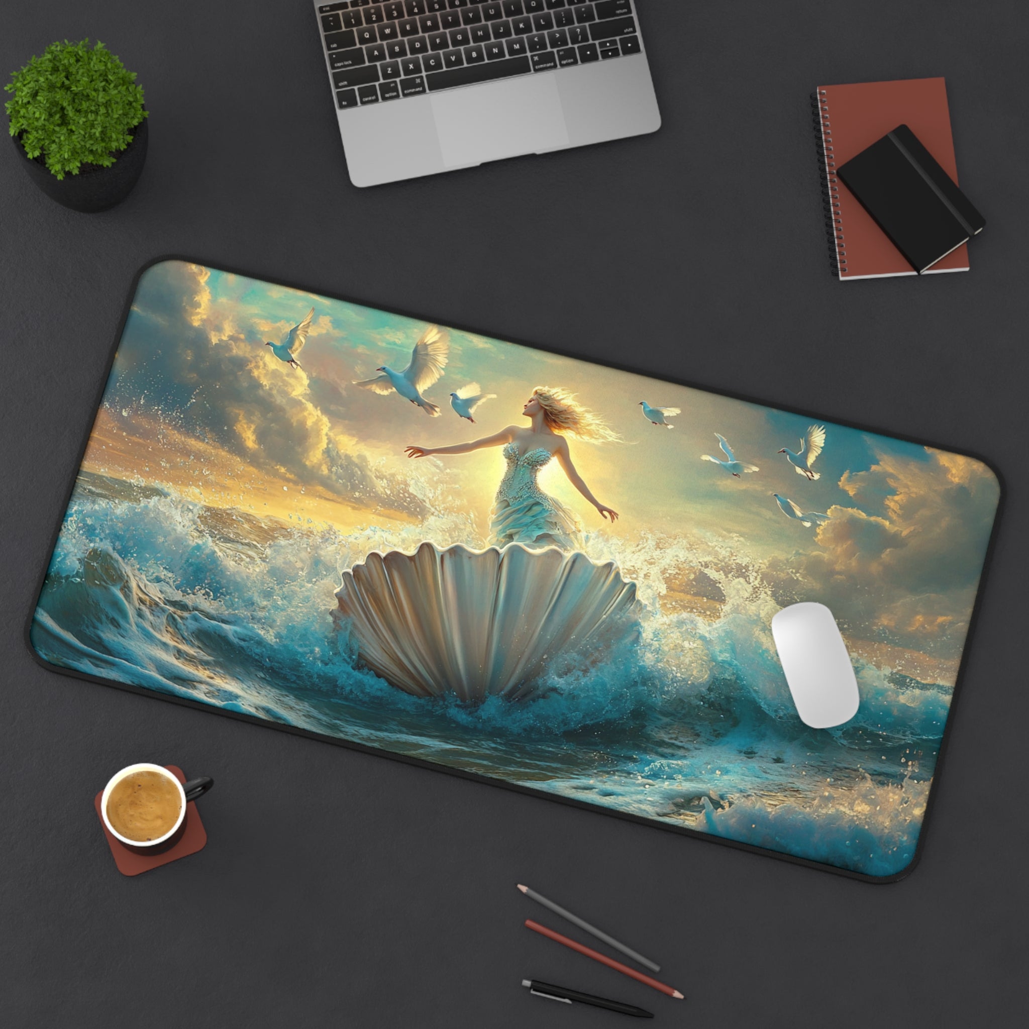 Aphrodite desk mat — shown from another angle