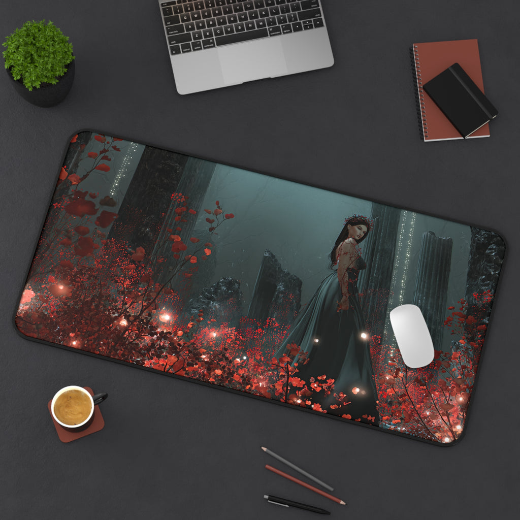 Persephone desk mat — lifestyle view