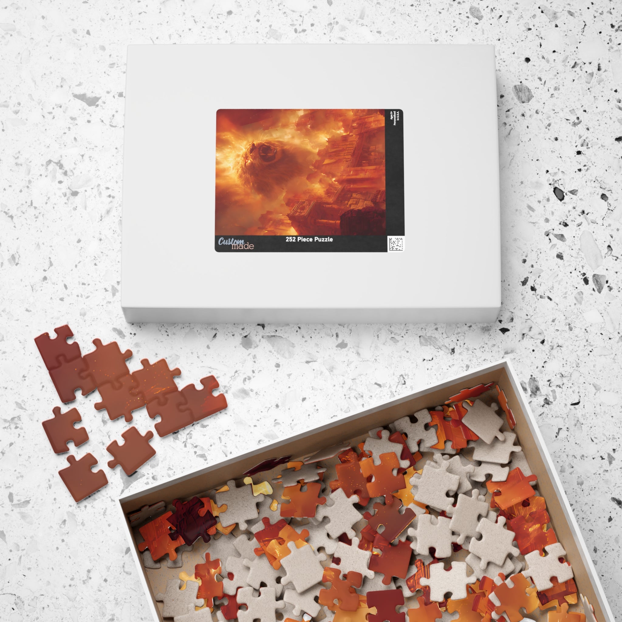 Sekhmet jigsaw puzzle — close-up of the printed artwork