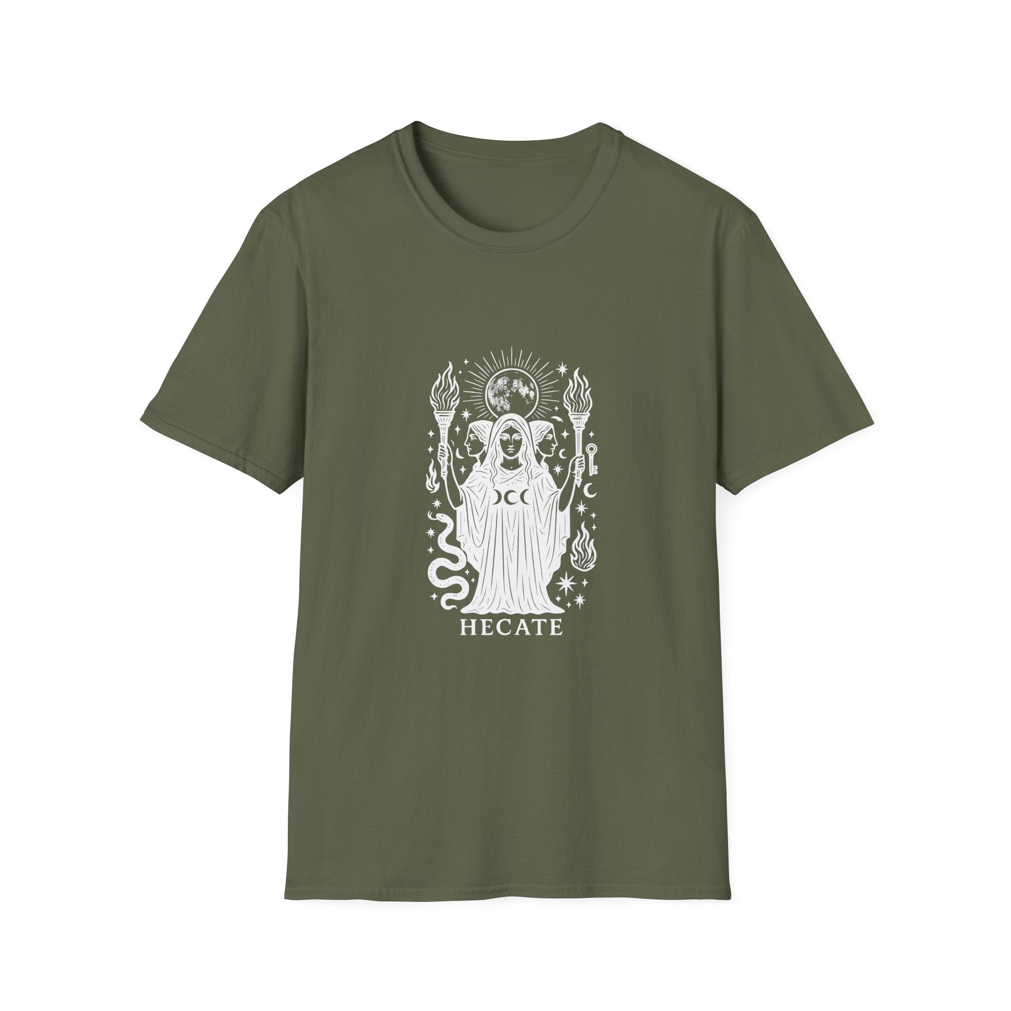 Hecate t-shirt — close-up of the printed artwork