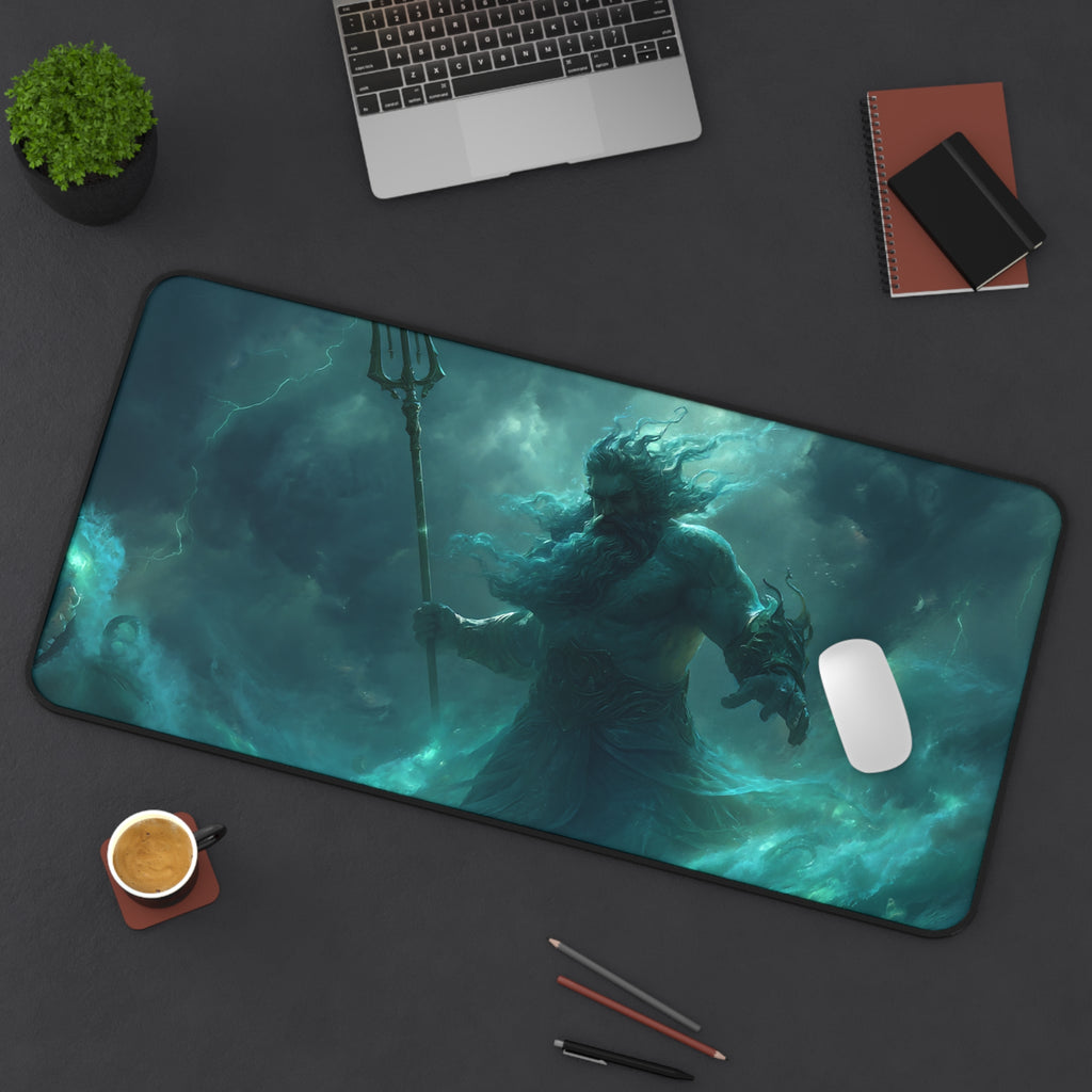 Poseidon desk mat — lifestyle view