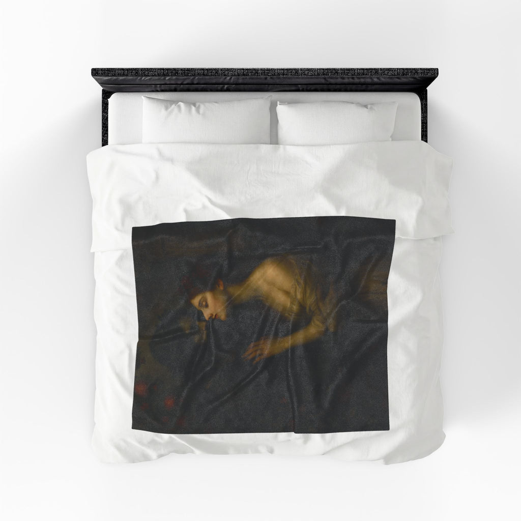 Hades & Persephone plush blanket — design detail