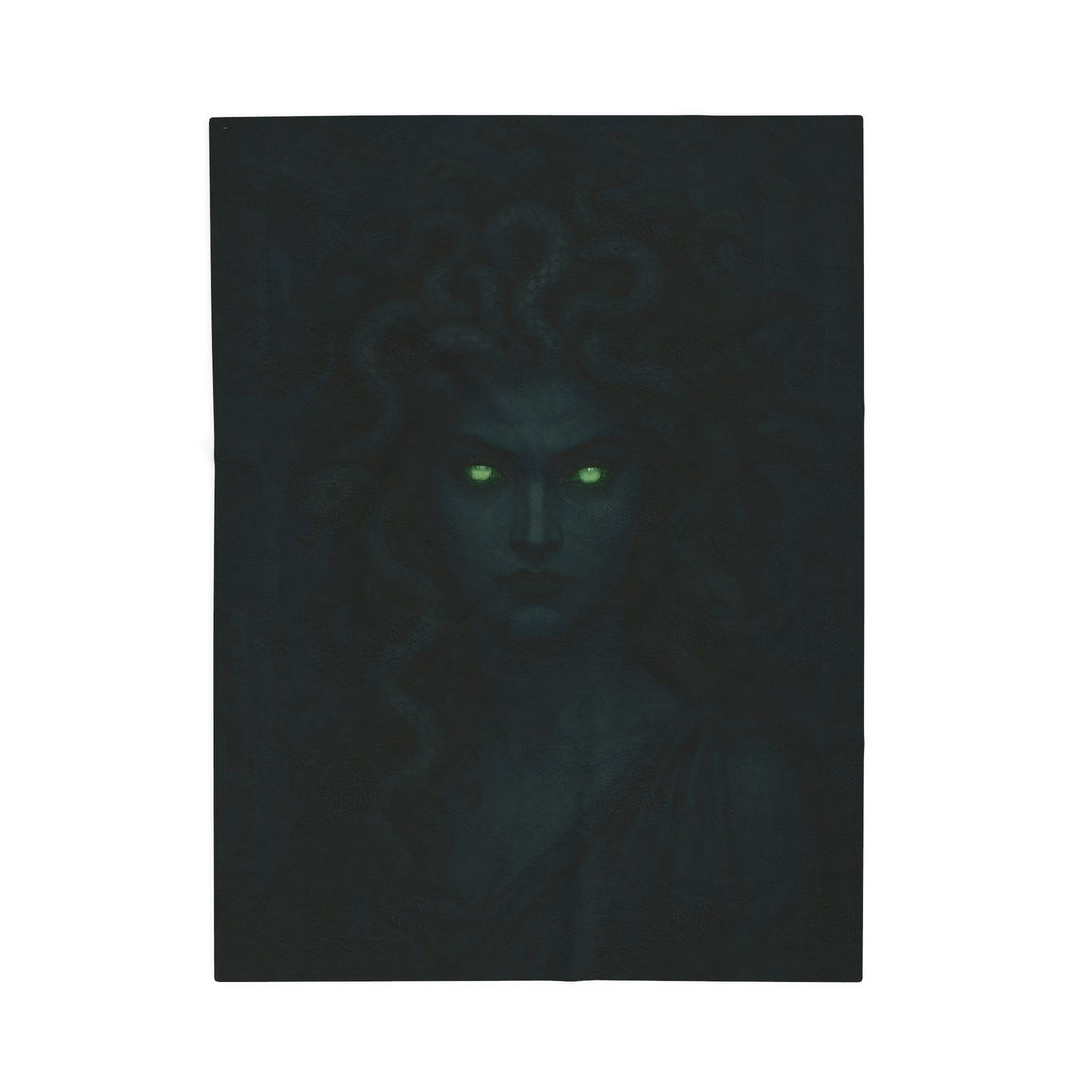 Medusa Greek Mythology design printed on a plush blanket