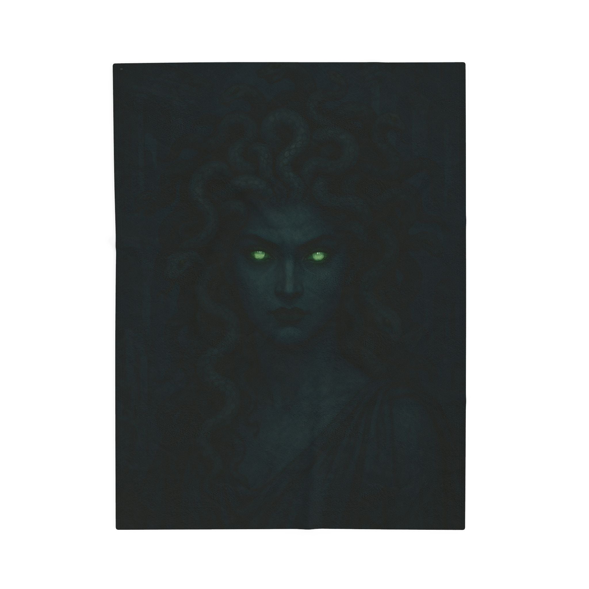 Medusa Greek Mythology design printed on a plush blanket