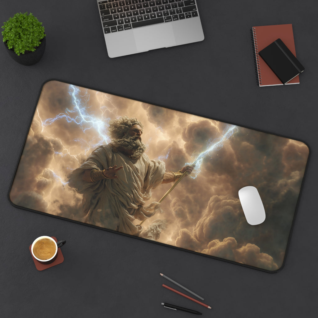 Zeus desk mat — lifestyle view
