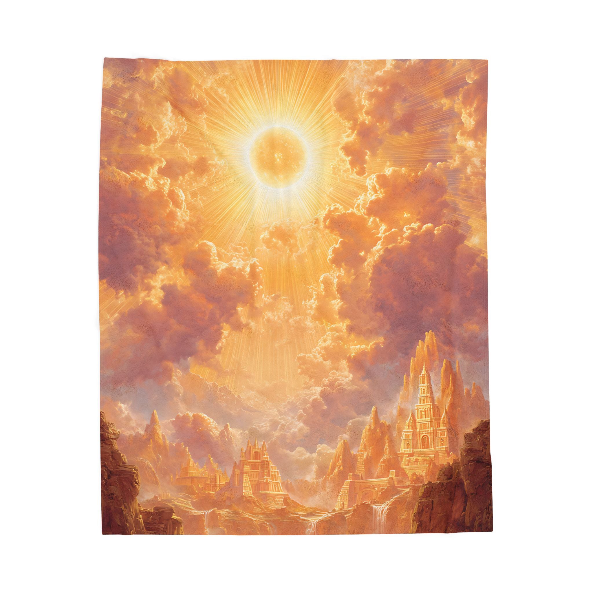 Ra Egyptian Mythology design printed on a plush blanket