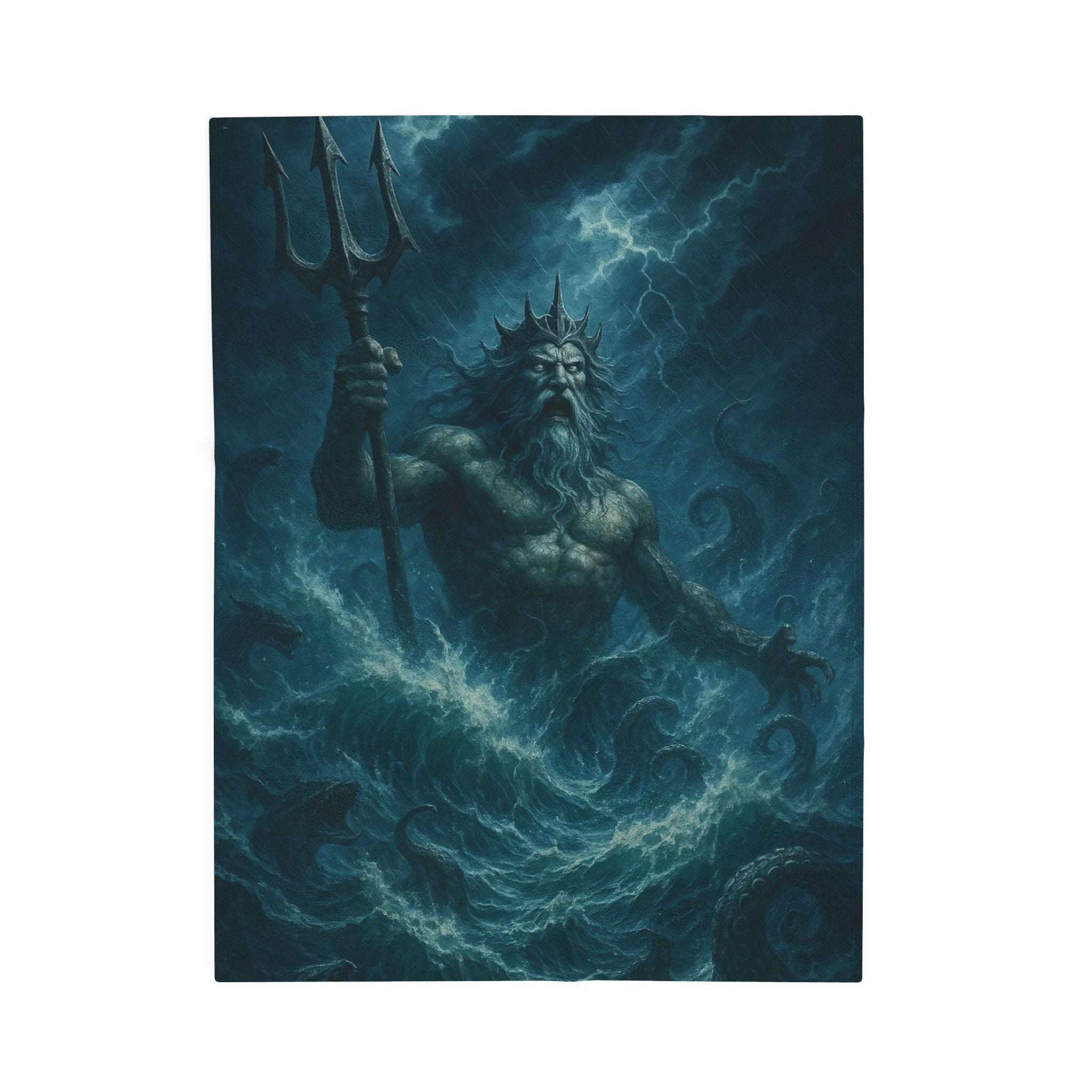 Poseidon plush blanket — shown from another angle