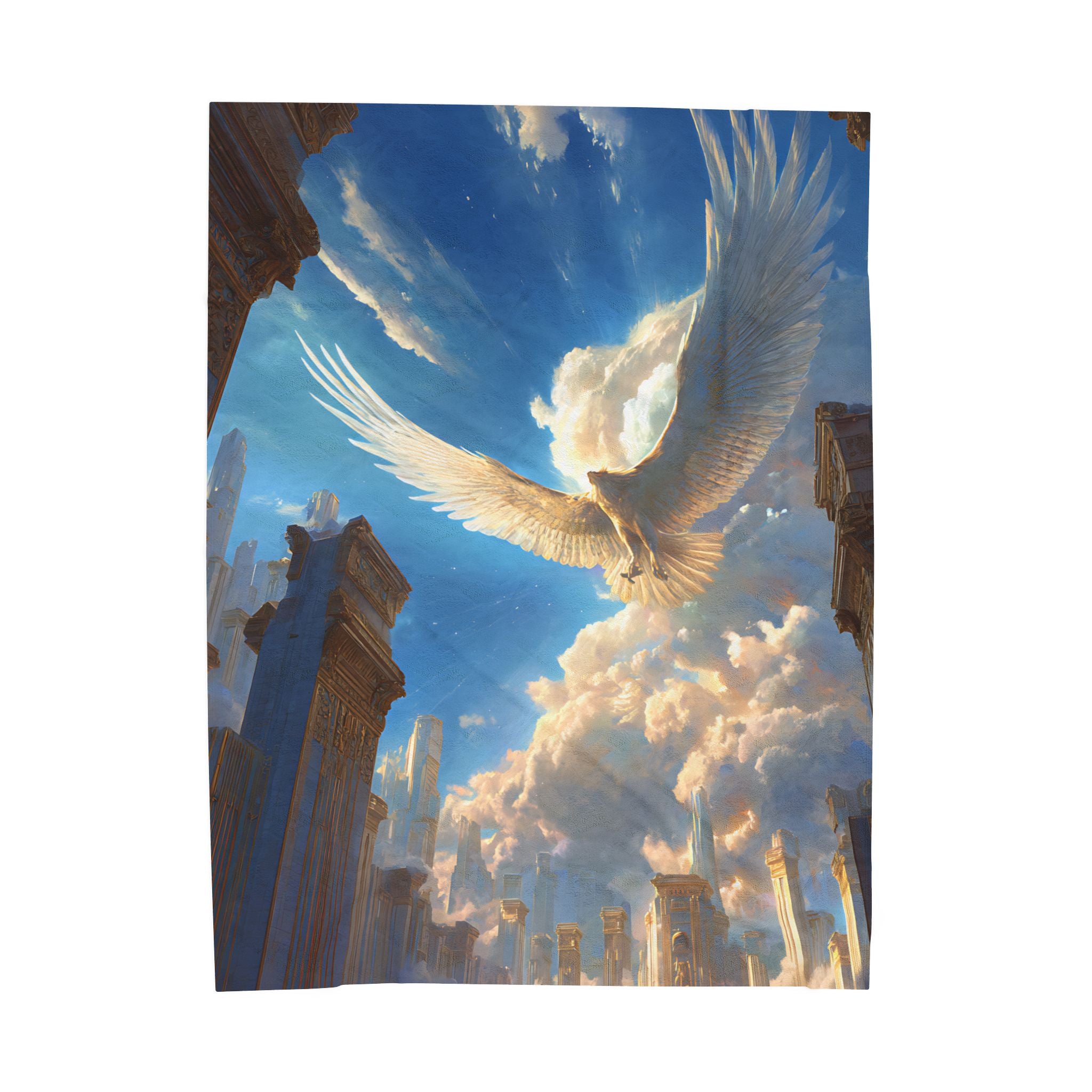 Horus Egyptian Mythology design printed on a plush blanket