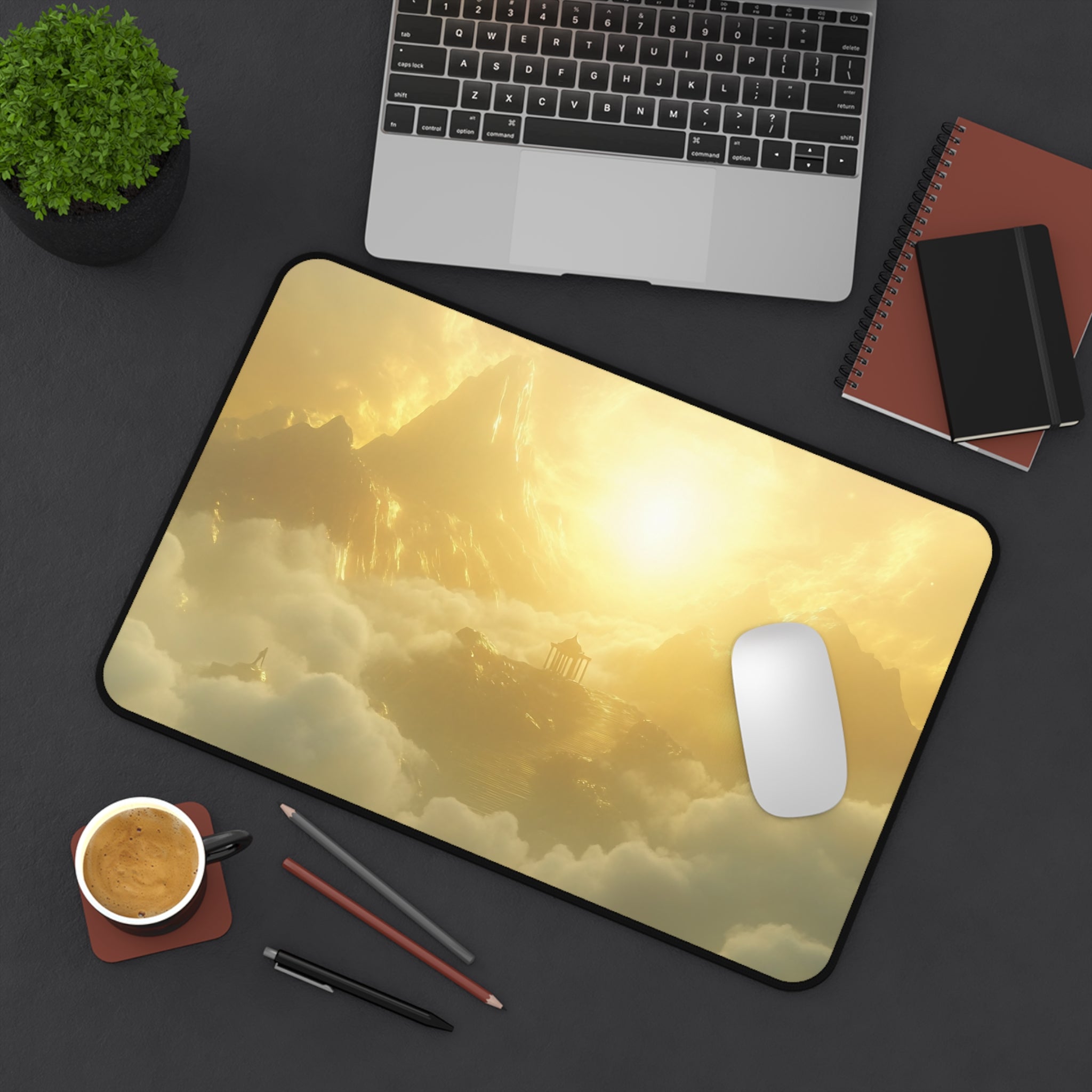 Mount Olympus desk mat — design detail