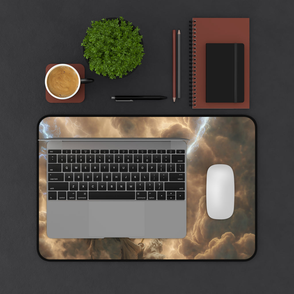 Zeus desk mat — shown in a styled setting