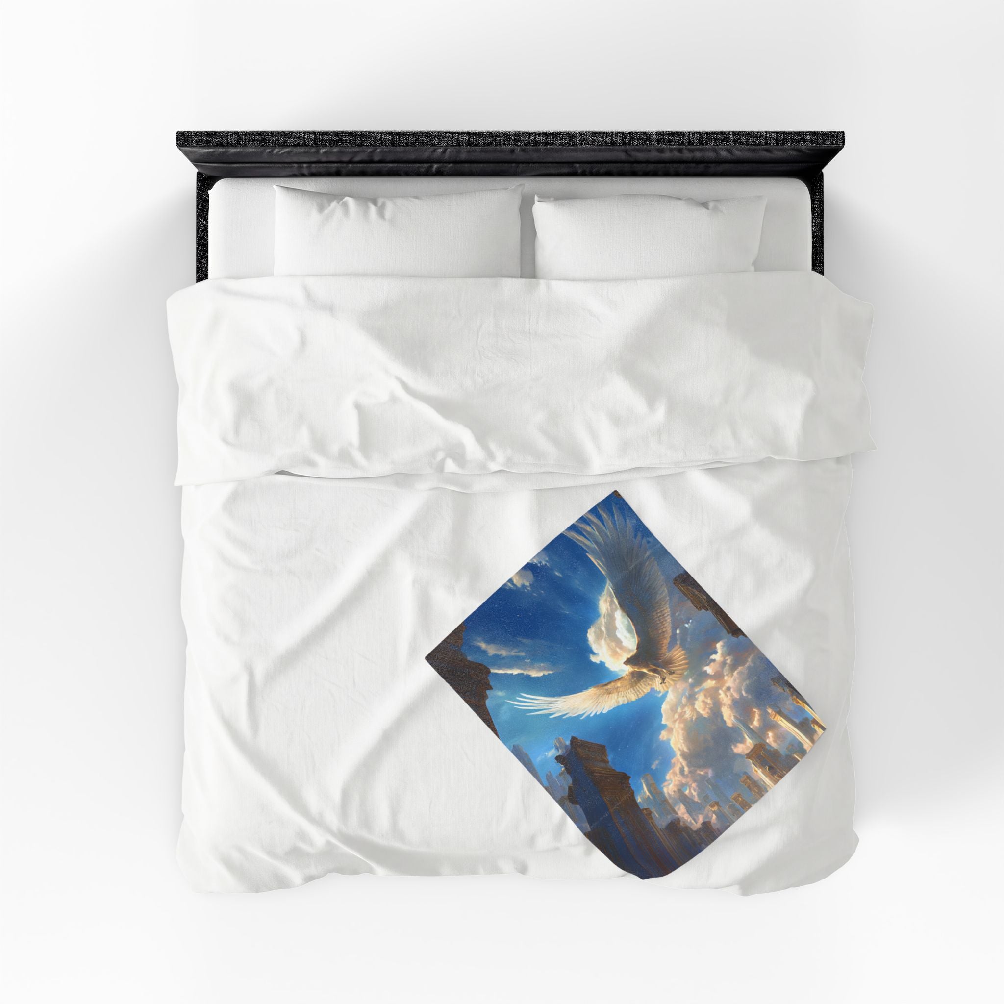 Horus plush blanket — lifestyle view