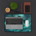 Poseidon desk mat — shown in a styled setting