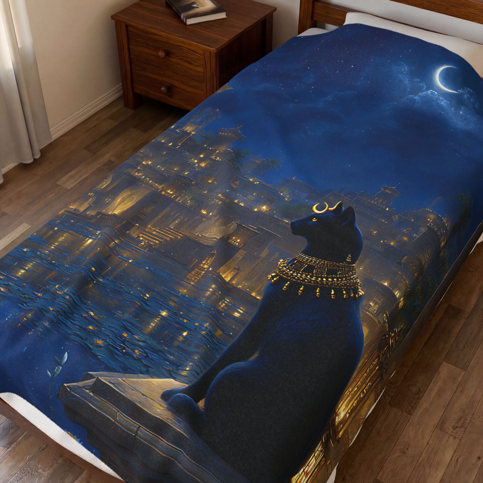 Bastet plush blanket — full product view