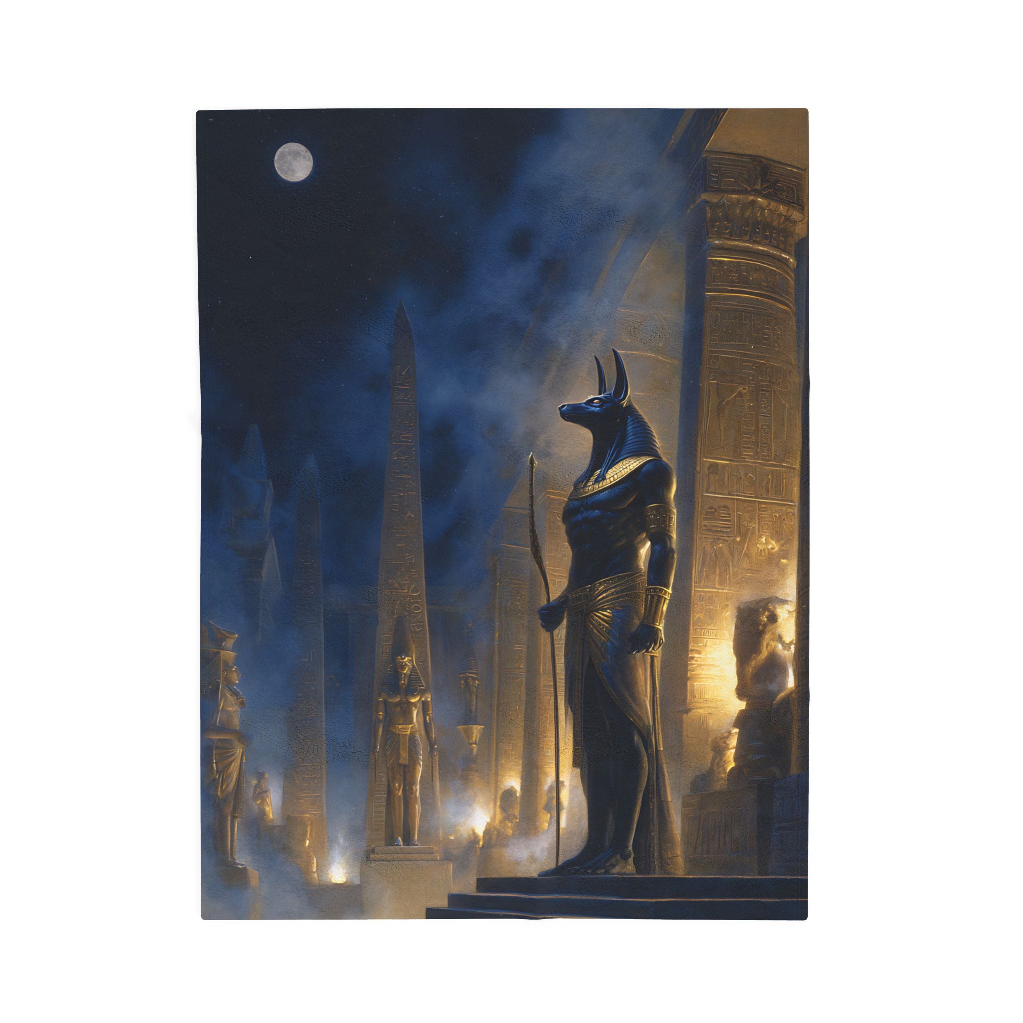 Anubis plush blanket — shown from another angle