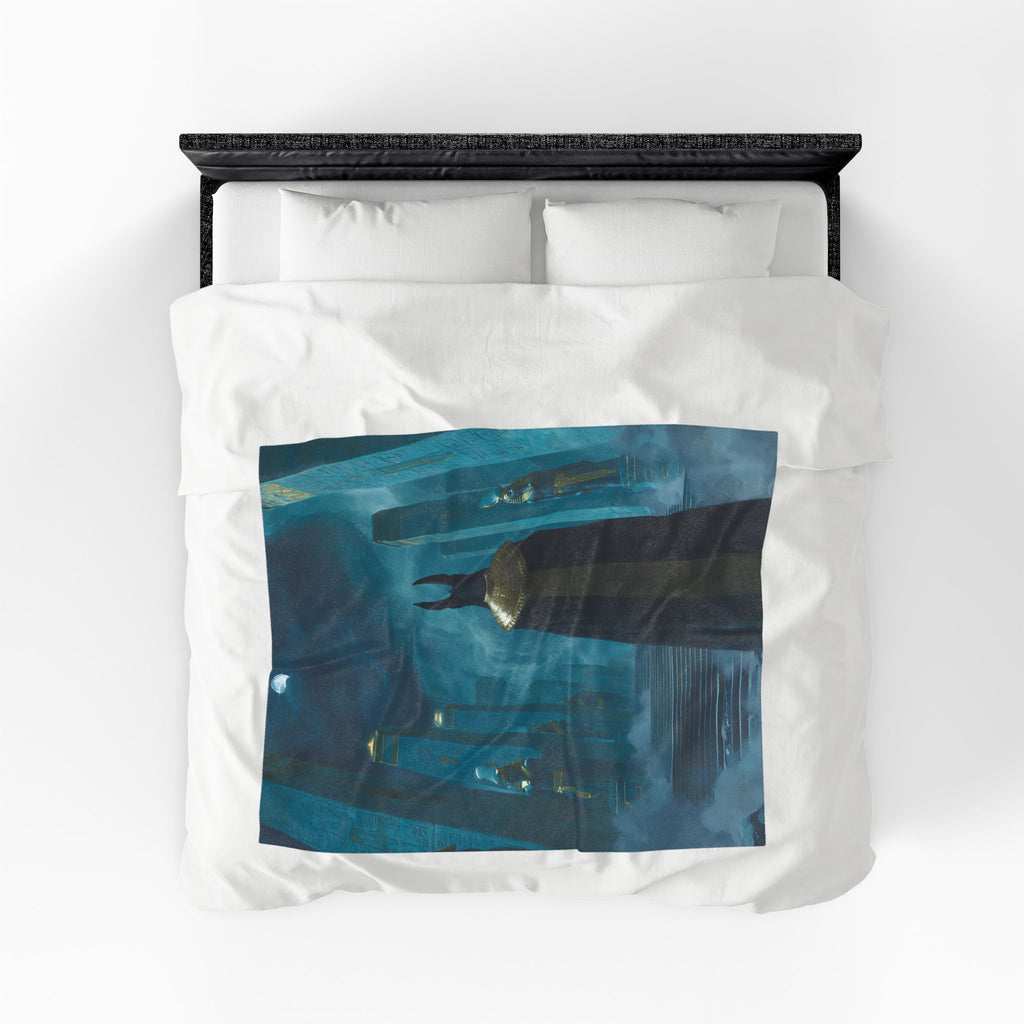 Anubis plush blanket — design detail
