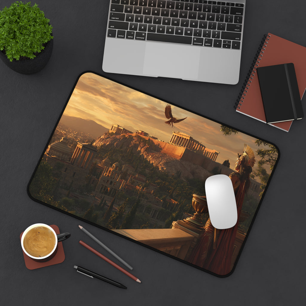 Athena desk mat — design detail