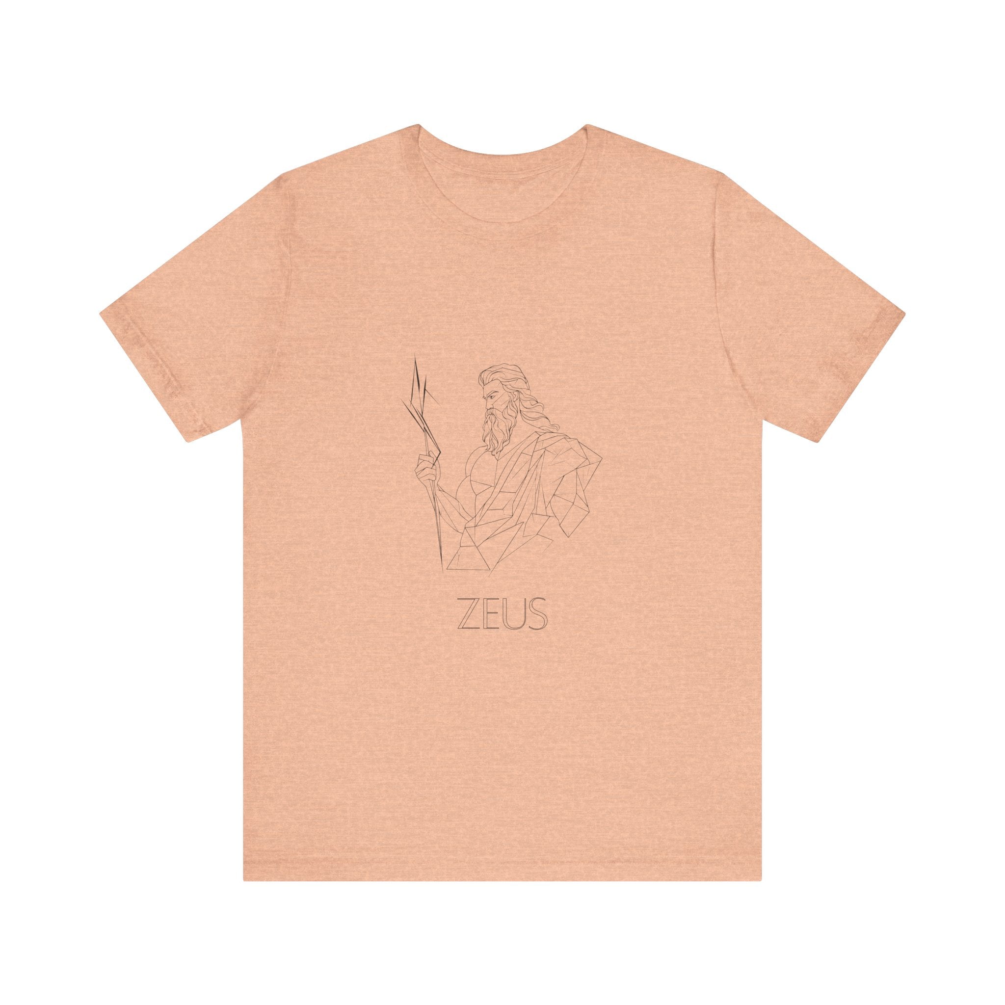 Zeus t-shirt — close-up of the printed artwork