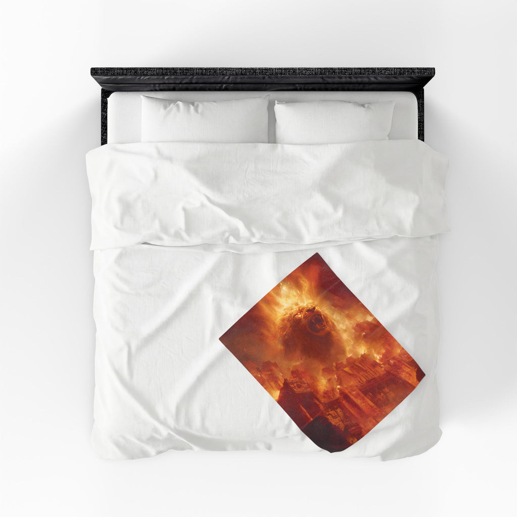 Sekhmet plush blanket — lifestyle view