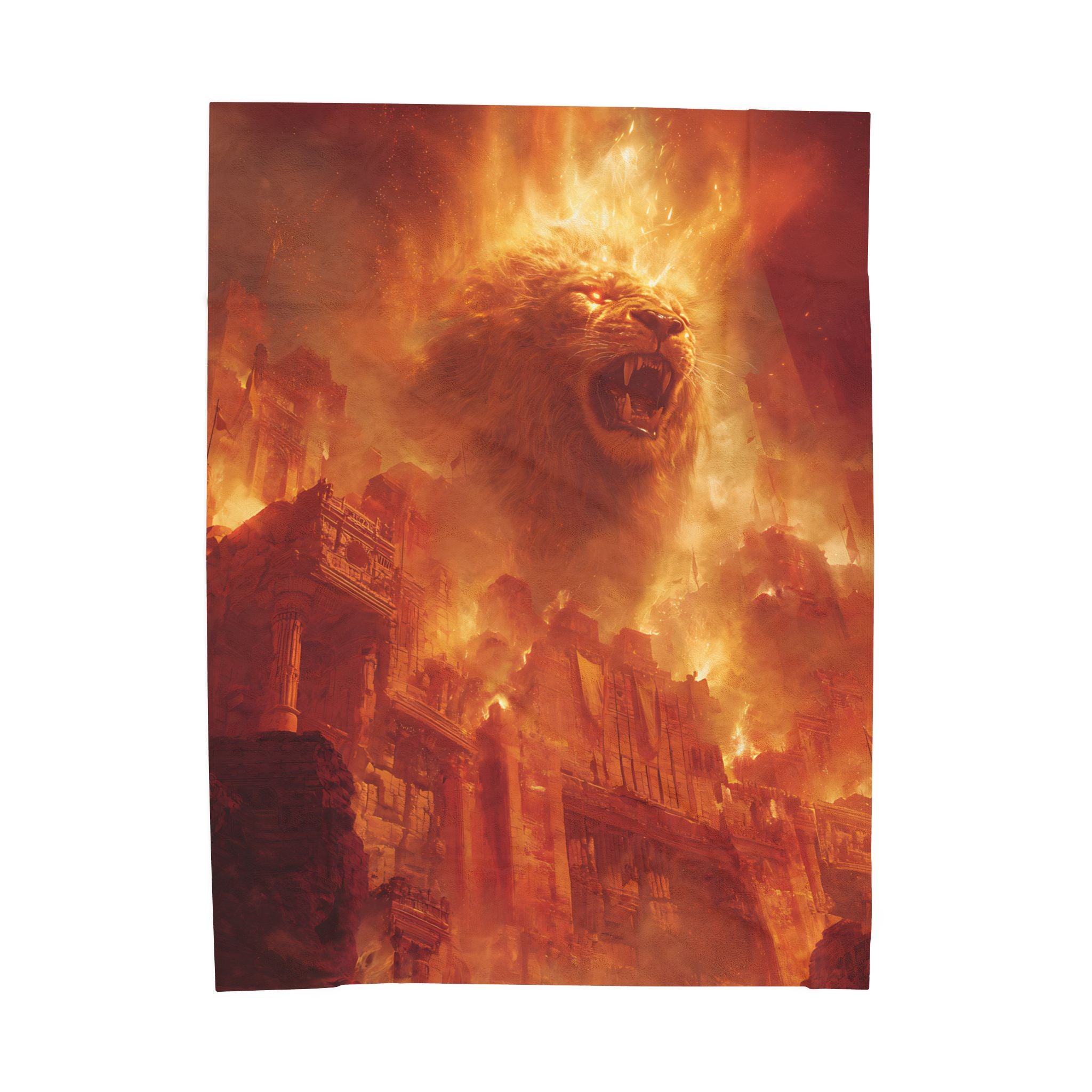 Sekhmet Egyptian Mythology design printed on a plush blanket