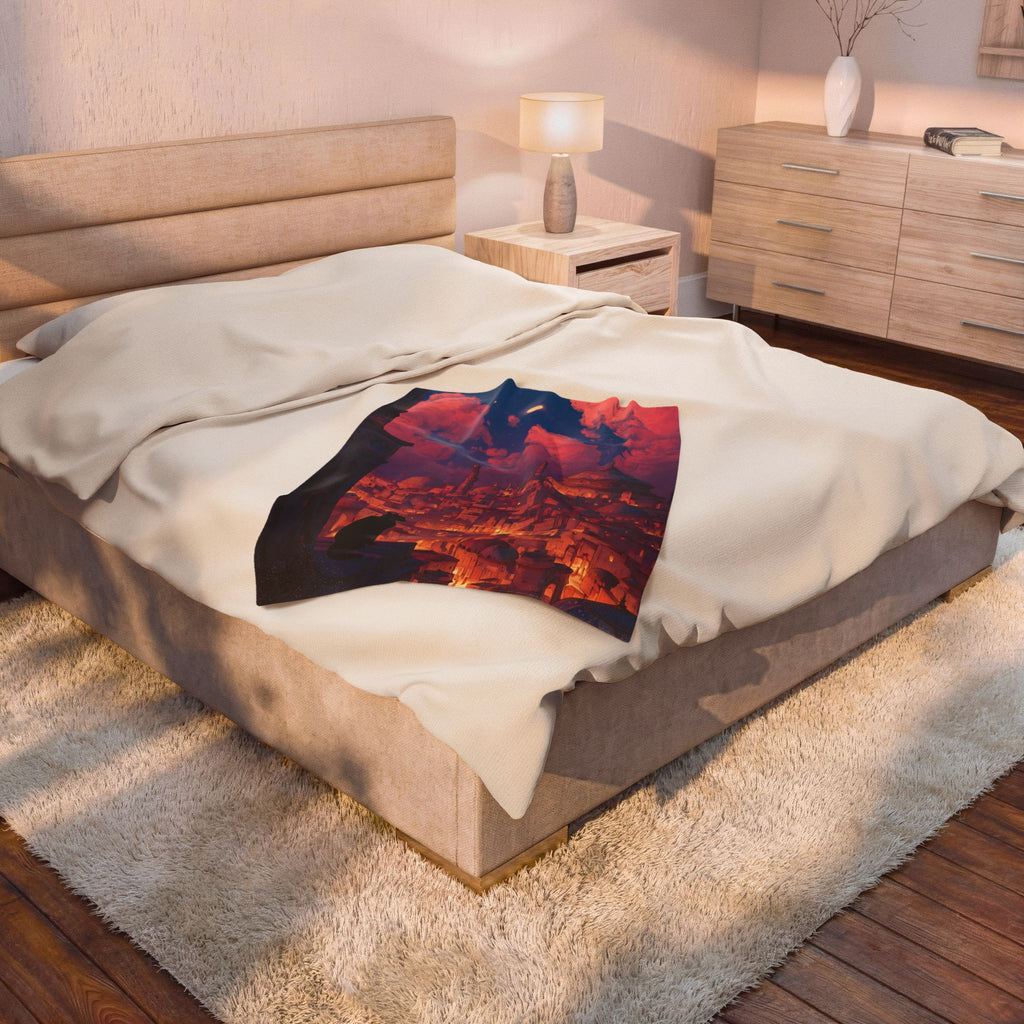 Bastet plush blanket — full product view